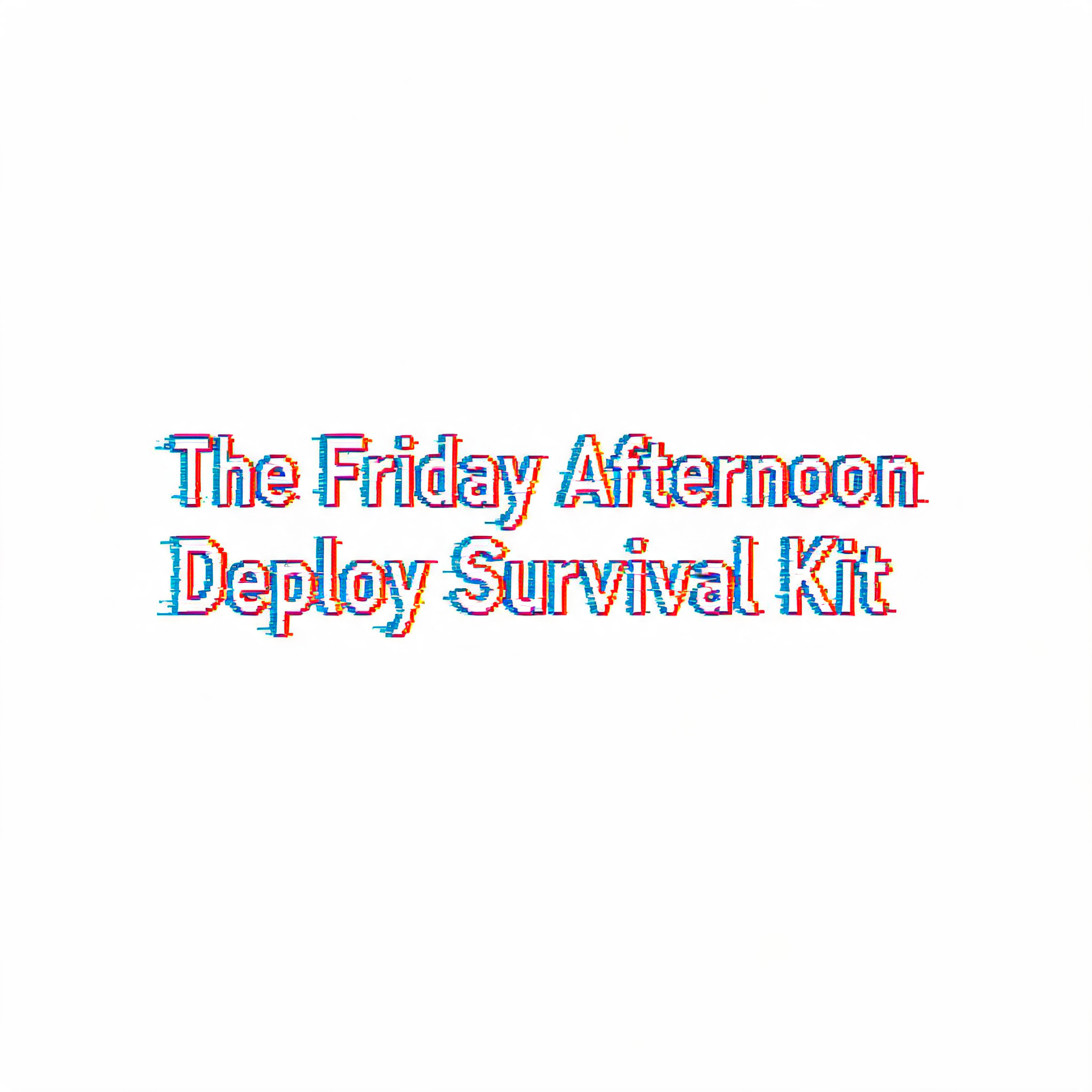 "The Friday Afternoon Deploy Survival Kit" — Cyberpunk Neon Glitch text effect
