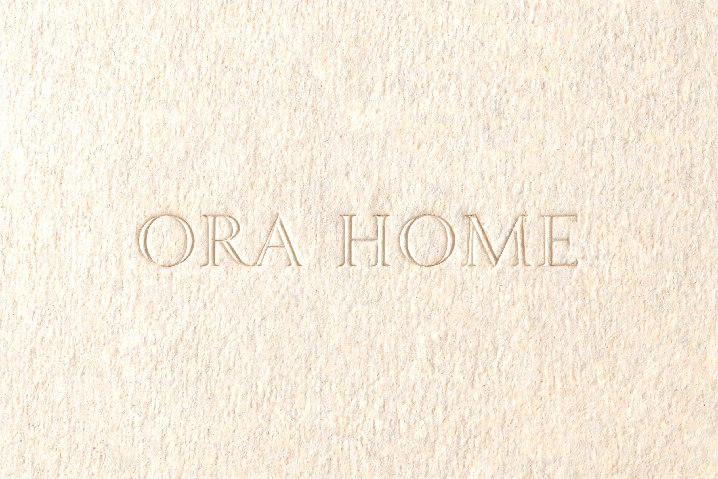 "ORA HOME" — Emboss | AI Text Effect Generator