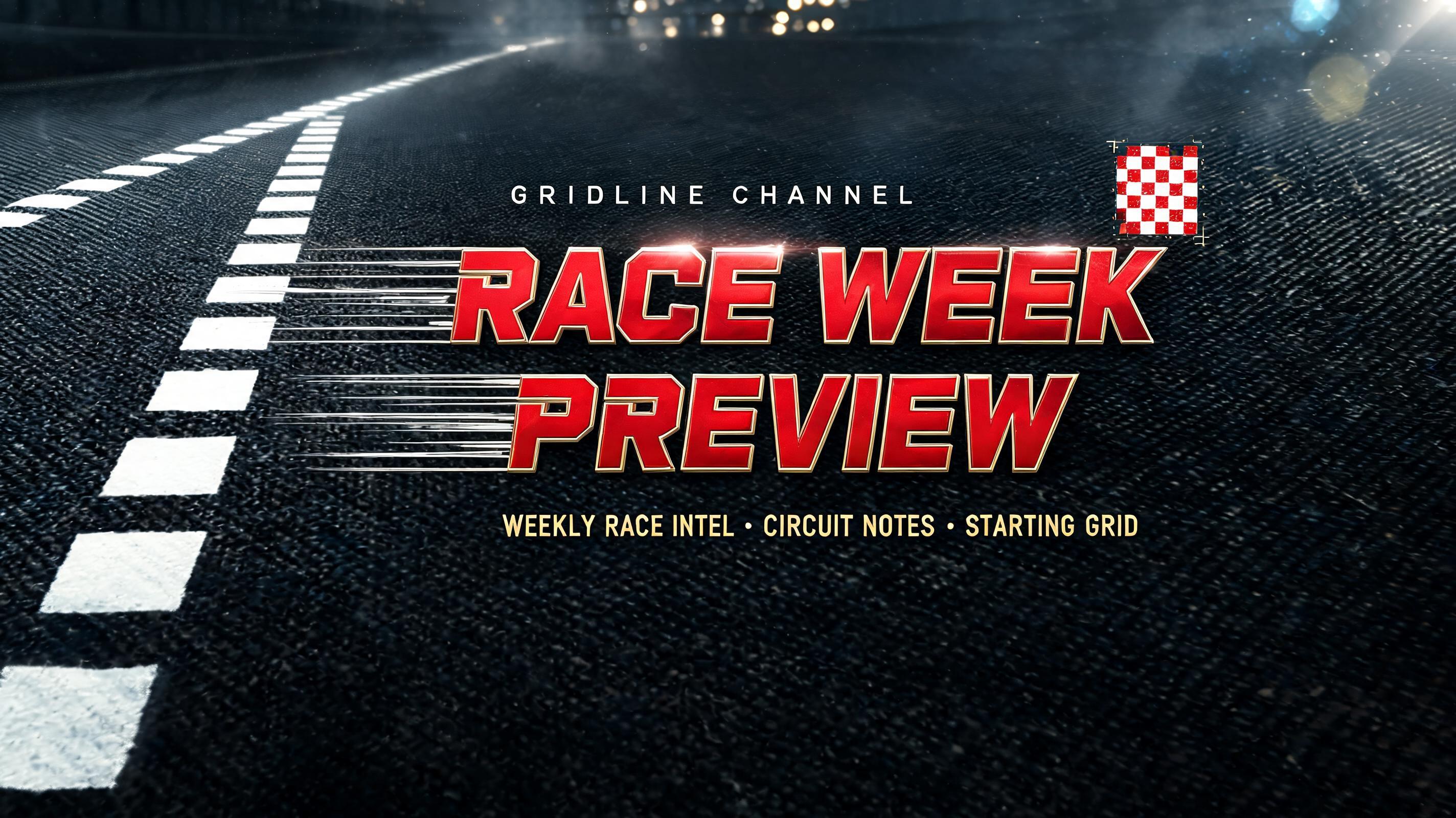 "Design a race banner reading Race Week Preview for my channel" — Racing | AI Text Effect Generator