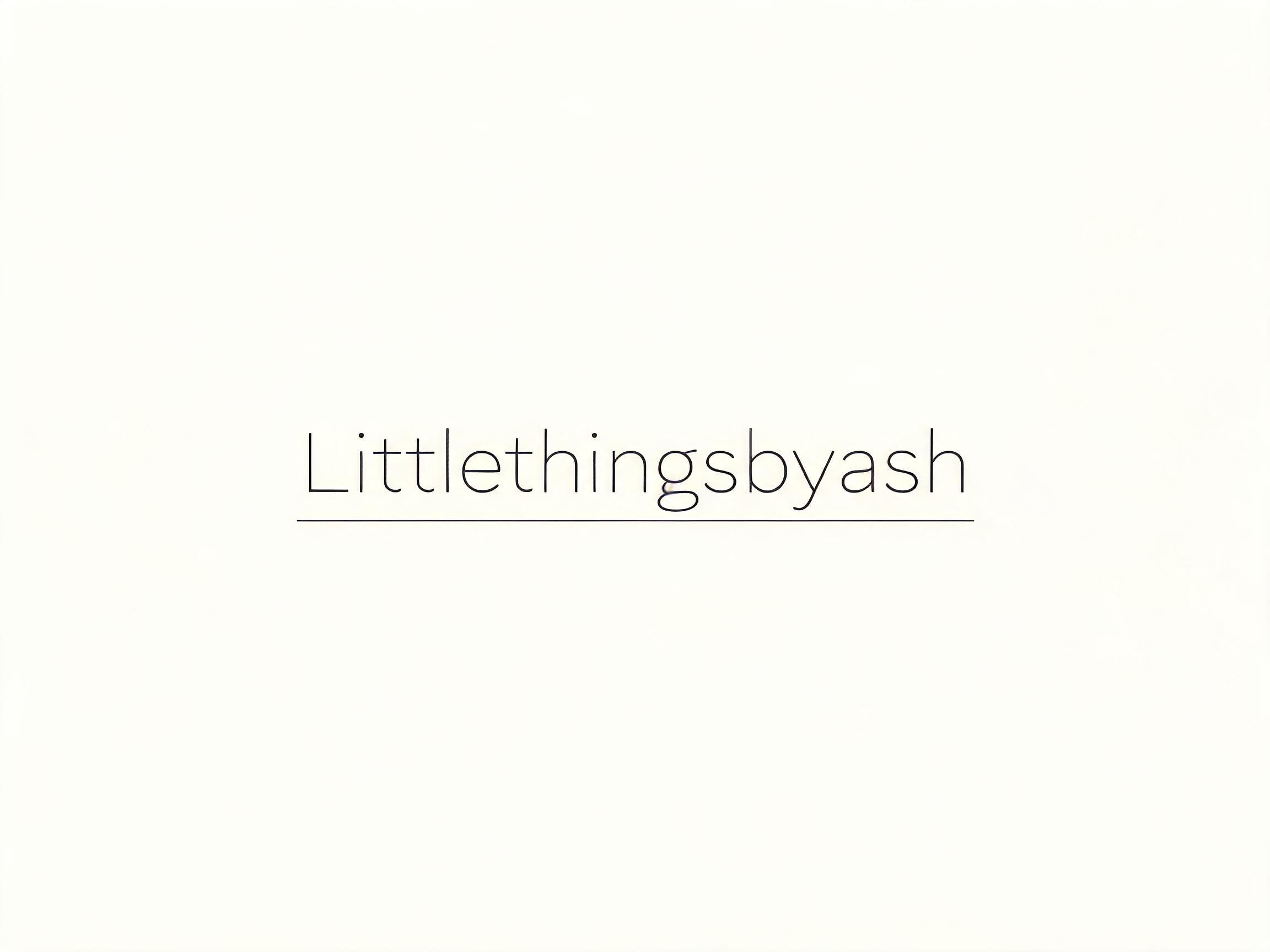 "Littlethingsbyash" — Minimal | AI Text Effect Generator