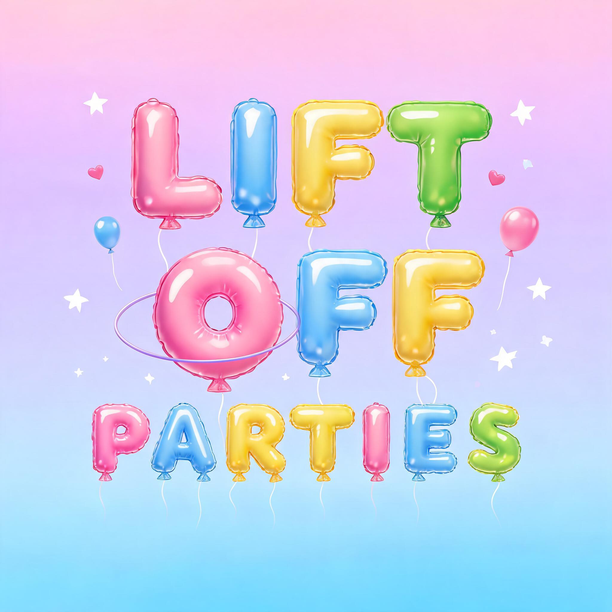 "LIFT OFF
PARTIES" — Y2k Bubbly | AI Text Effect Generator