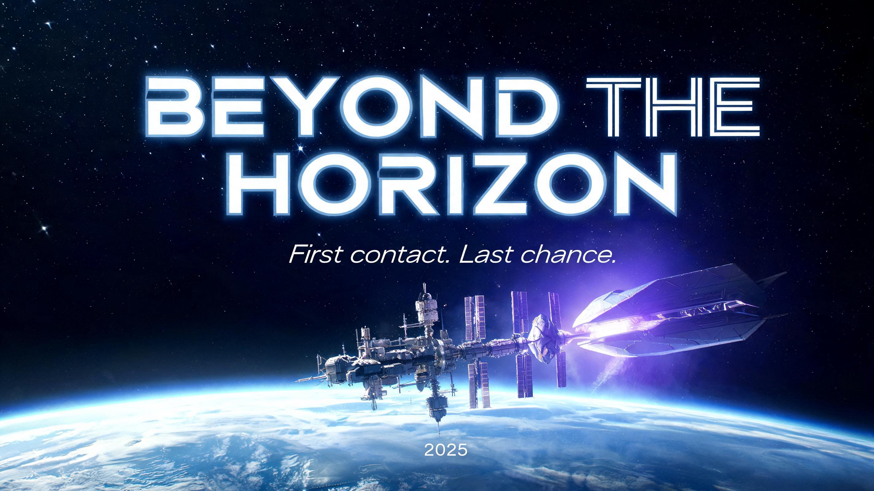 "BEYOND THE HORIZON
First contact. Last chance.
2025" — Cinematic | AI Text Effect Generator