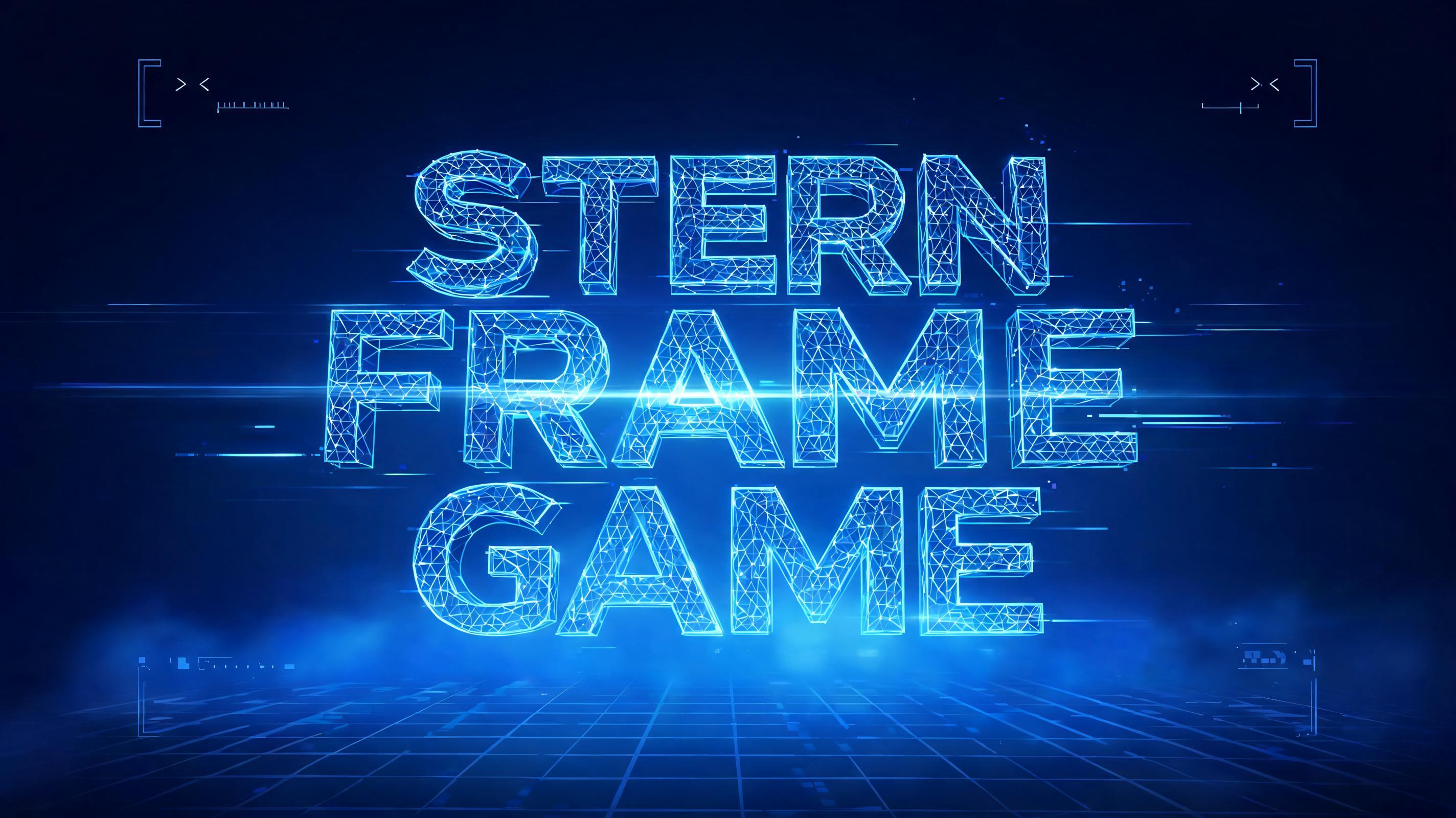 "Stern Frame Game" — Futuristic text effect