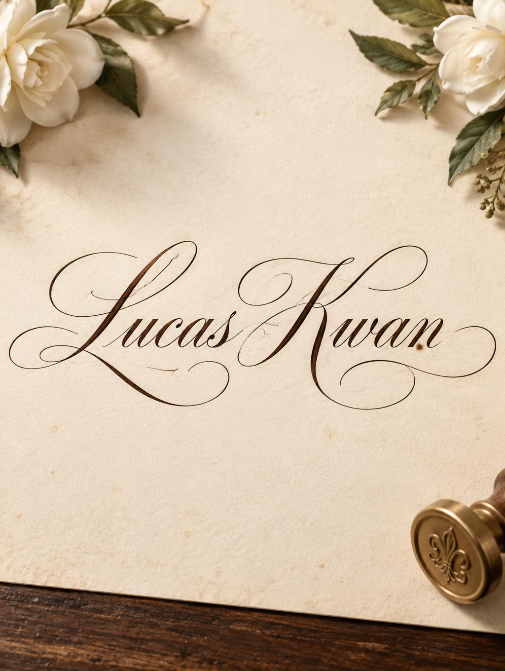"Lucas Kwan" —  | AI Text Effect Generator