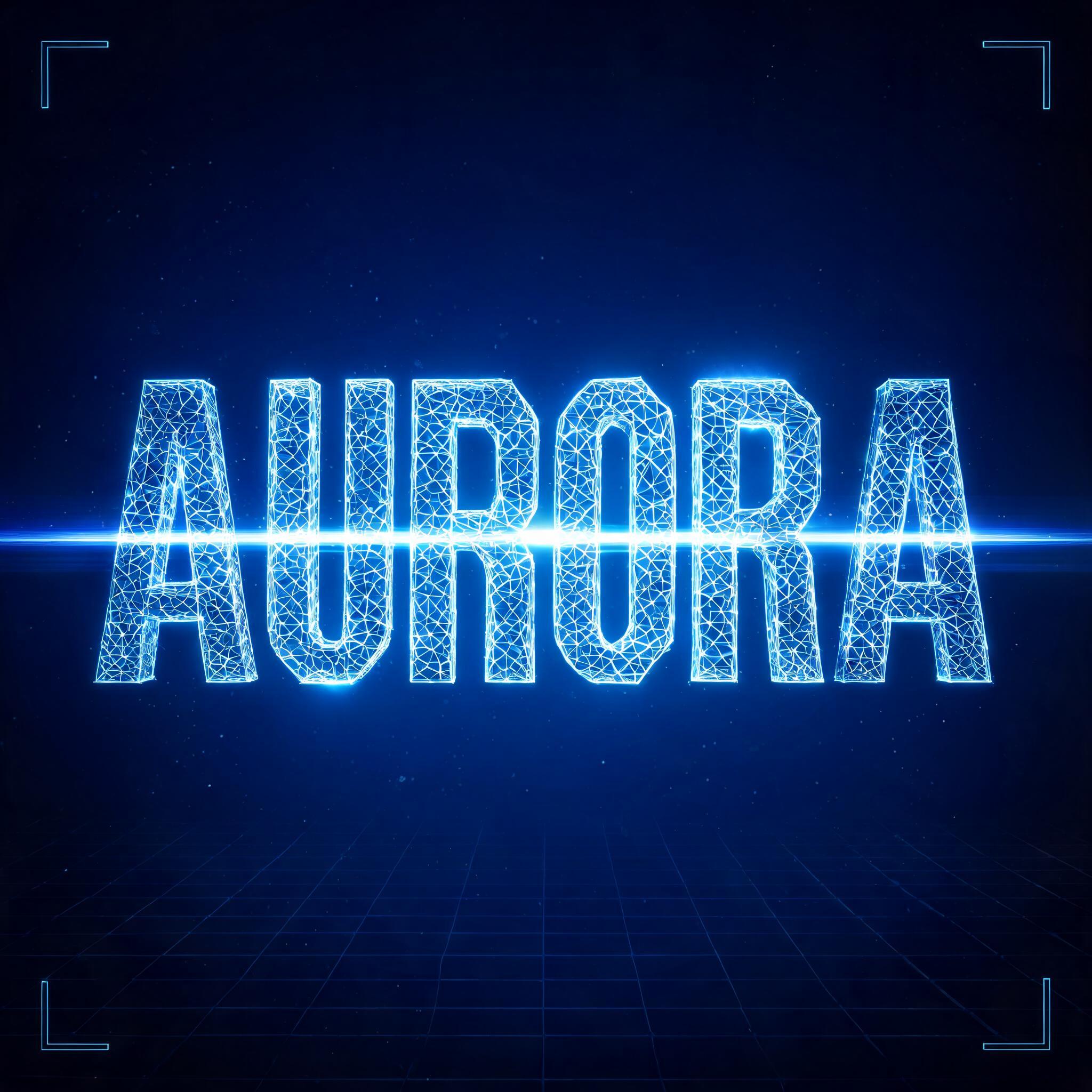 "AURORA" — Futuristic | AI Text Effect Generator