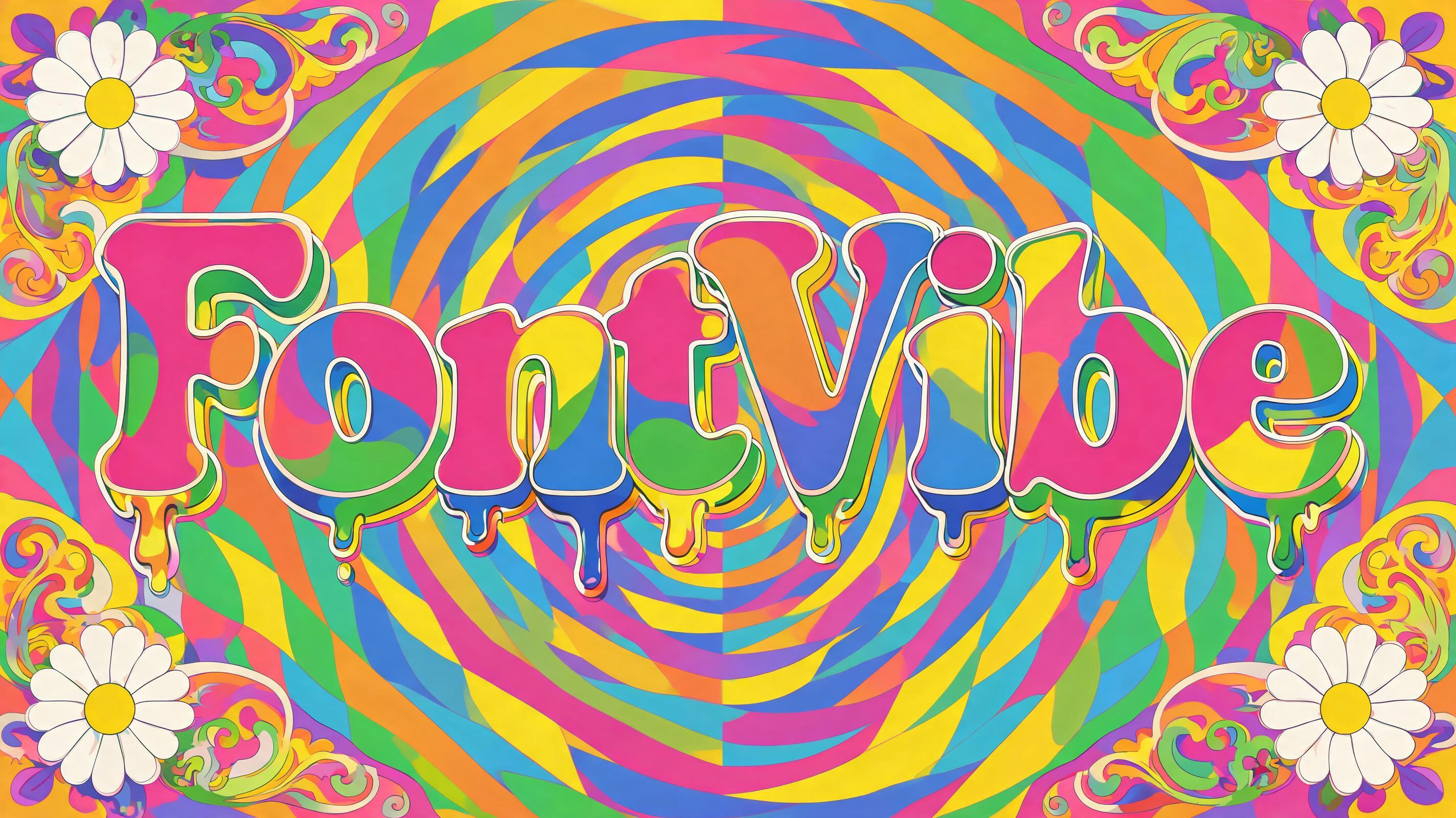 "FontVibe" — Psychedelic | AI Text Effect Generator