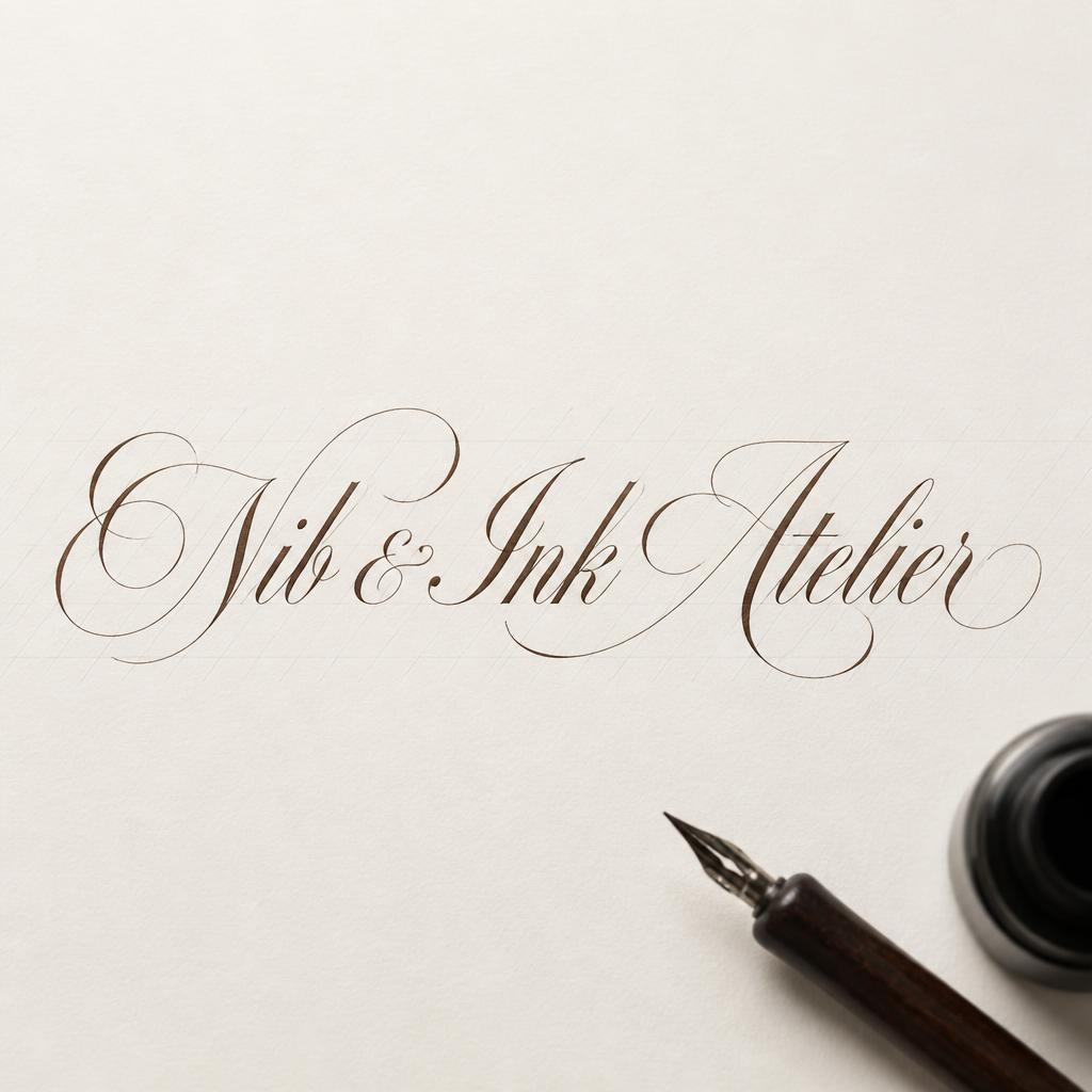 "Nib & Ink Atelier" — Cursive Calligraphy | AI Text Effect Generator