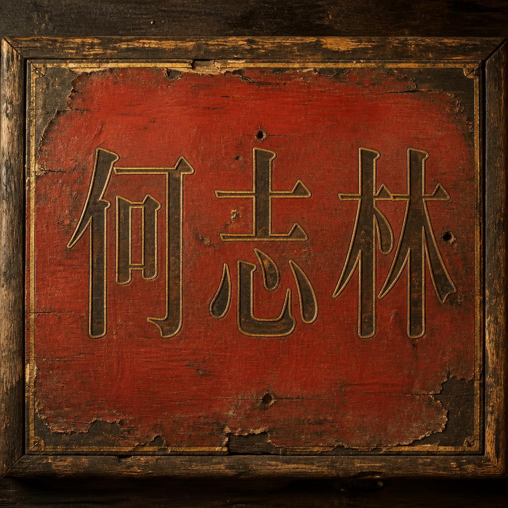"何志林" — Vintage | AI Text Effect Generator