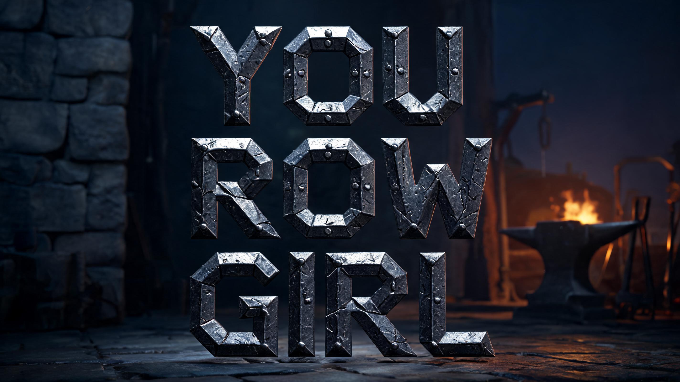 "You Row Girl" — Viking | AI Text Effect Generator