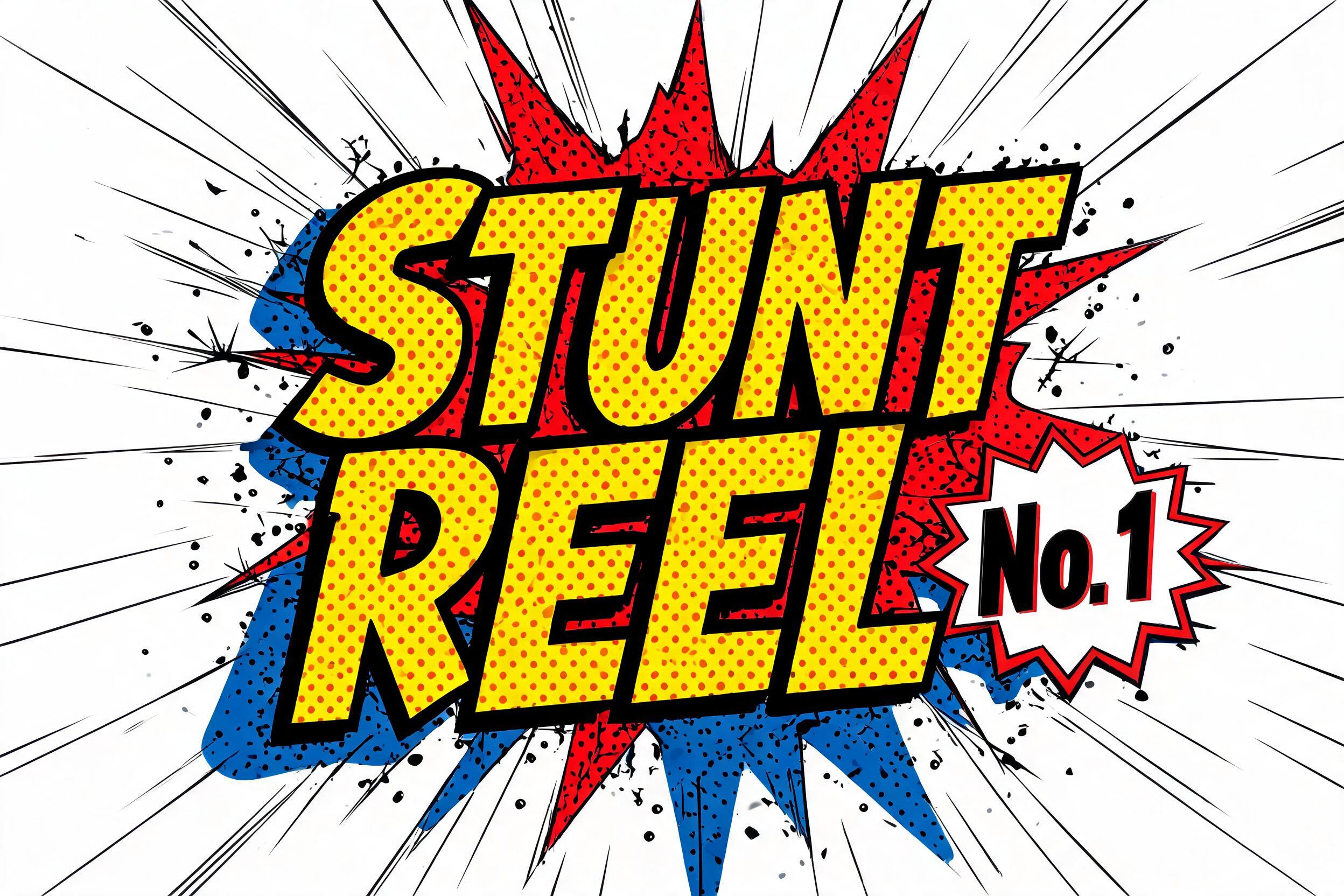"STUNT REEL" — Comic Book | AI Text Effect Generator