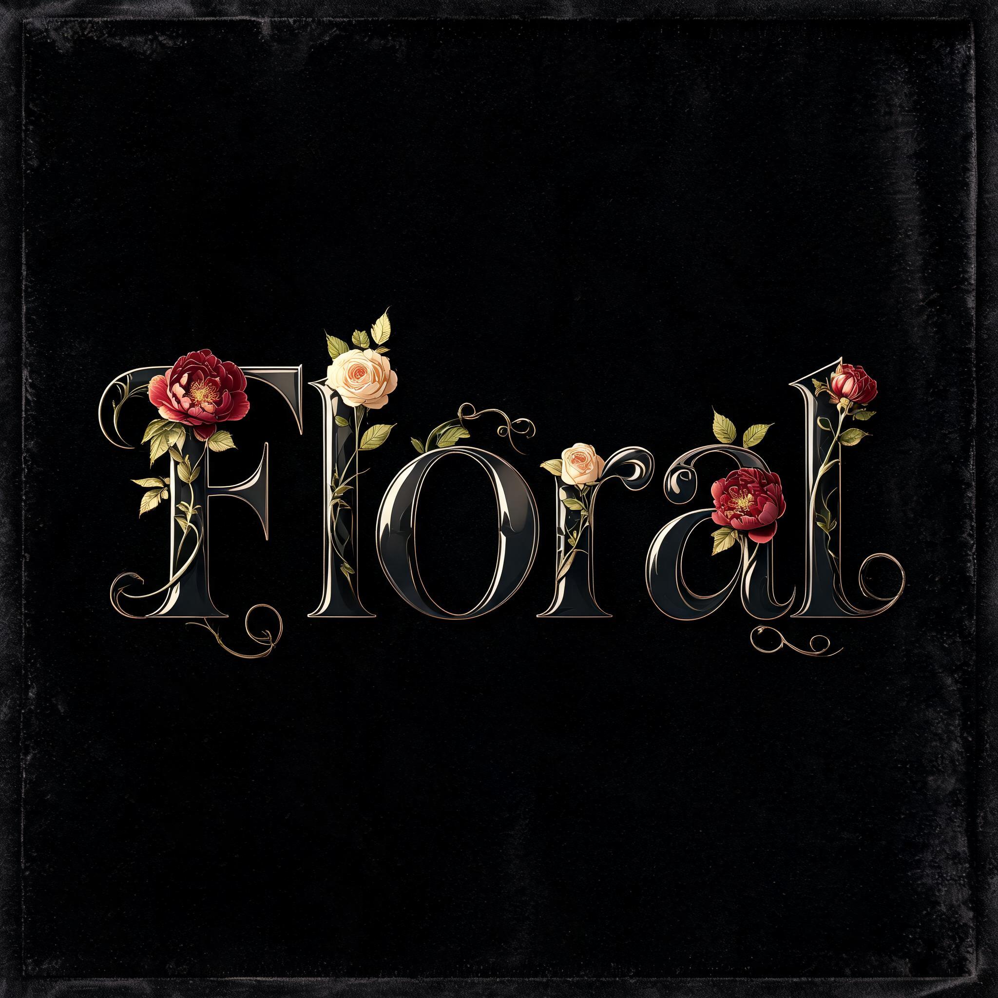 "Floral" — Floral | AI Text Effect Generator