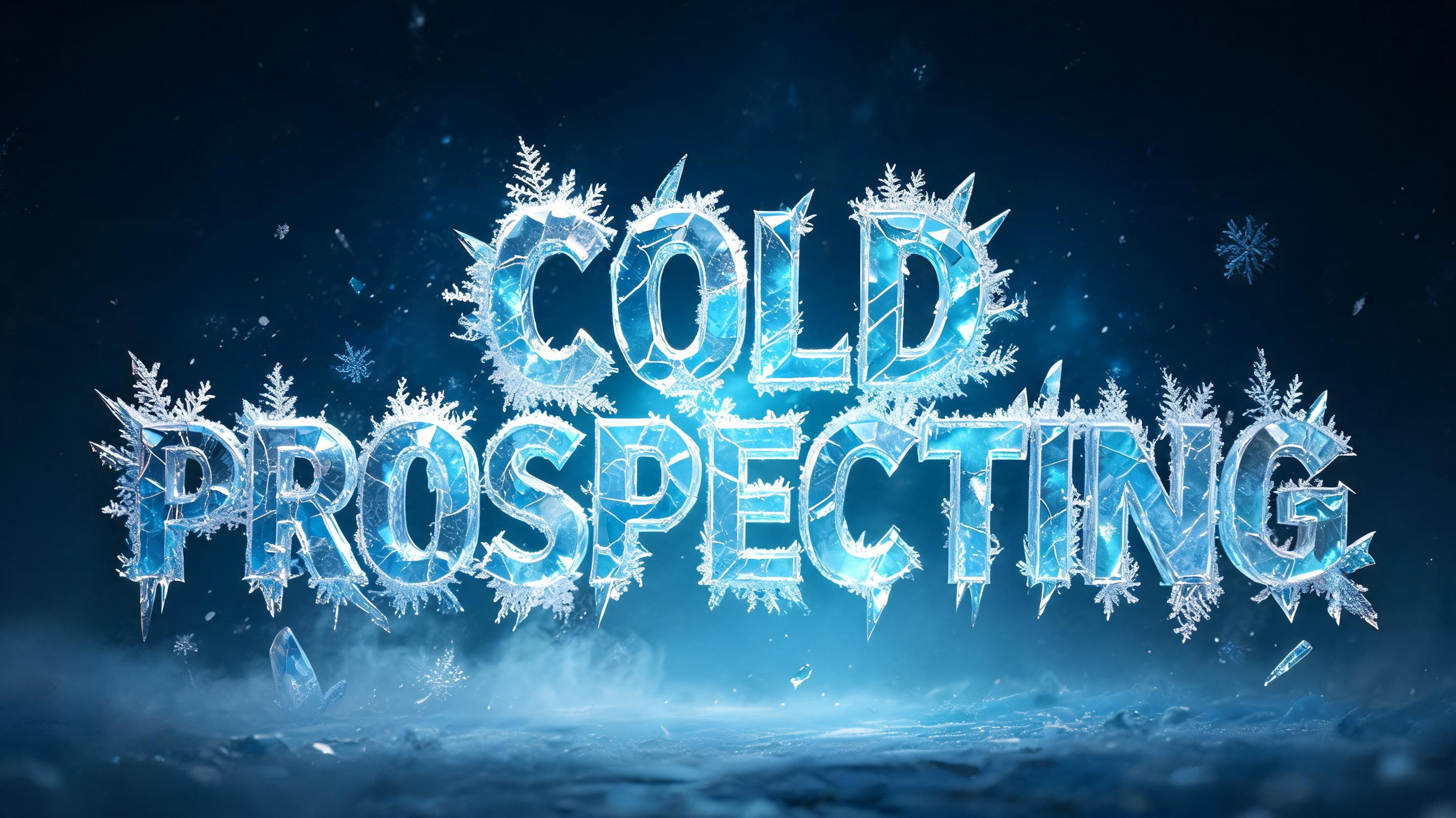 "COLD PROSPECTING" — Ice Crystal text effect