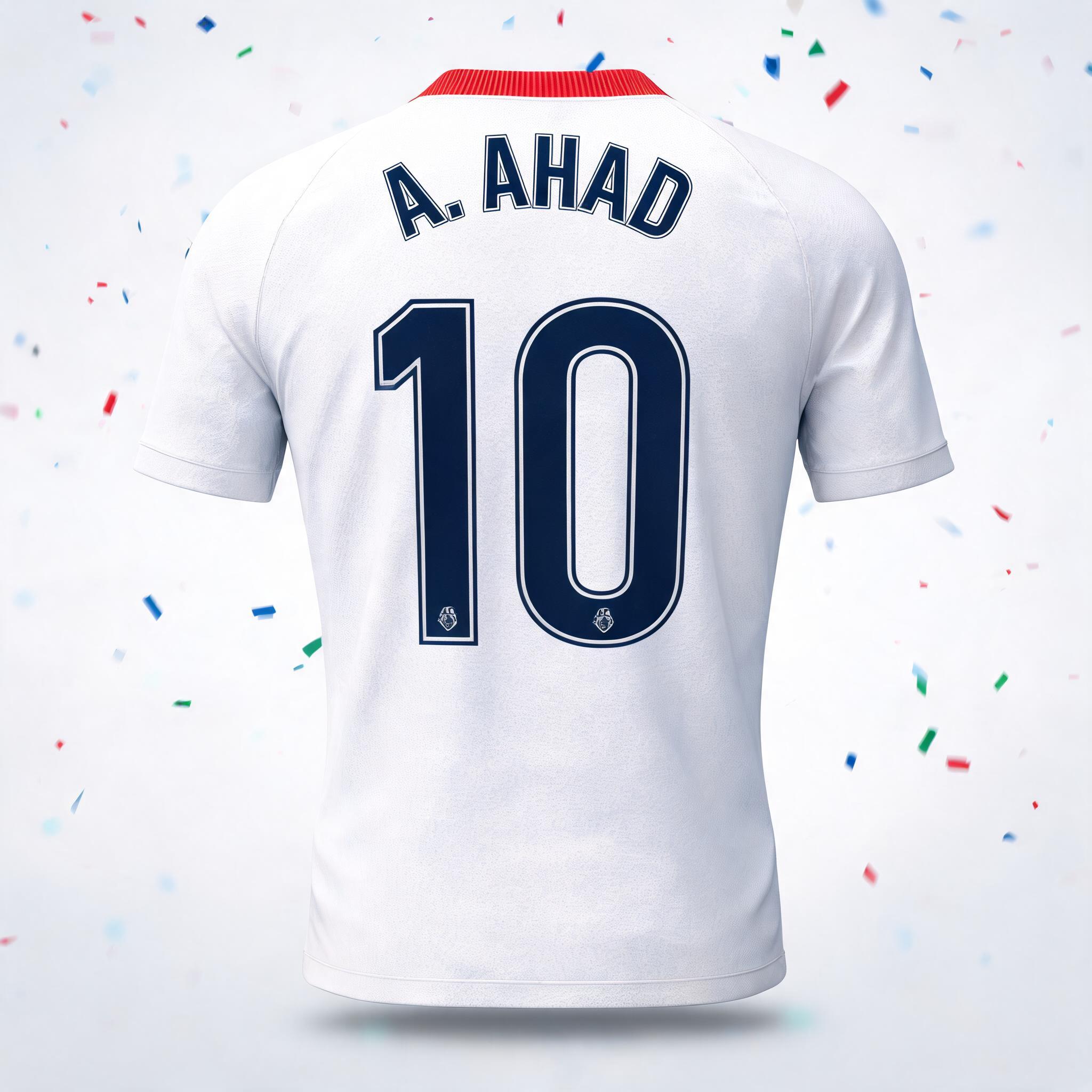 "A. Ahad
10" — Sports Football | AI Text Effect Generator