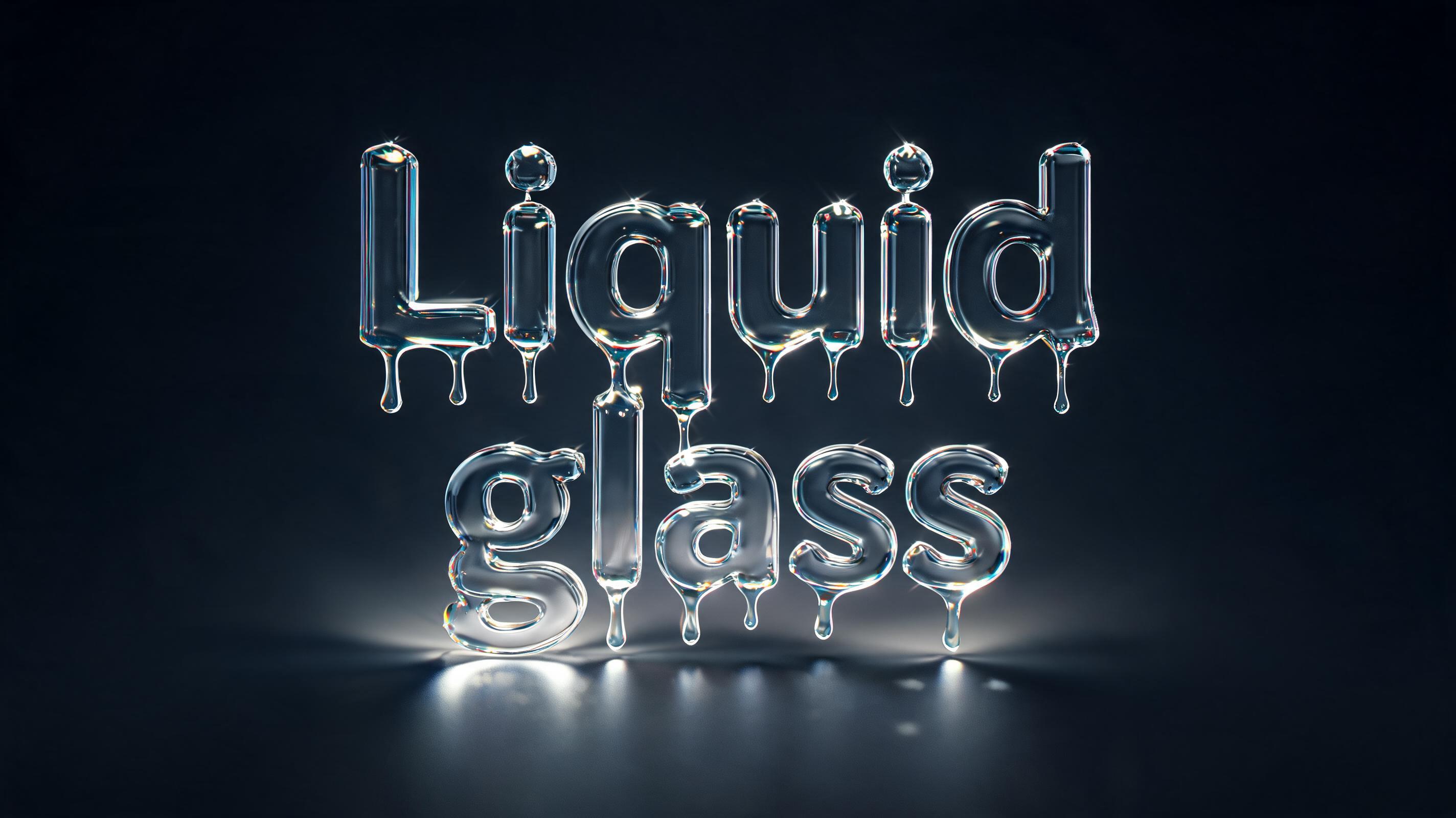 "Liquid glass" — Glass | AI Text Effect Generator