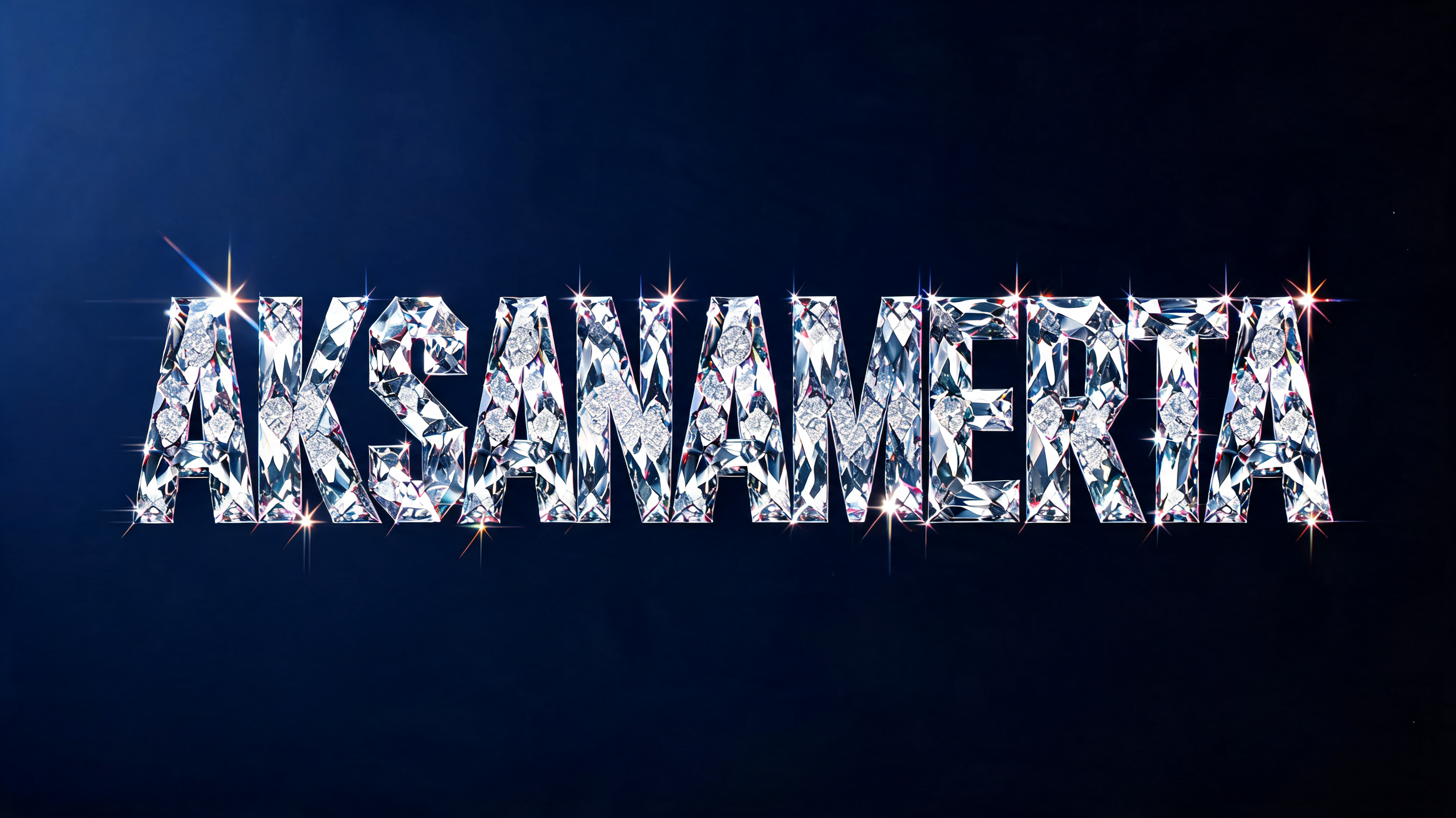 "" — Glass Crystal | AI Text Effect Generator