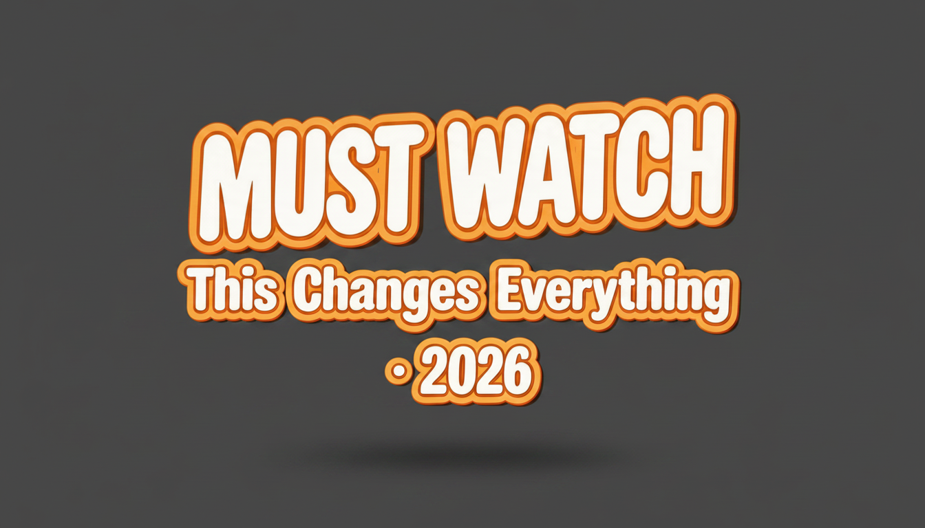 "MUST WATCH
This Changes Everything · 2026" — Cinematic Youtube Creator | AI Text Effect Generator