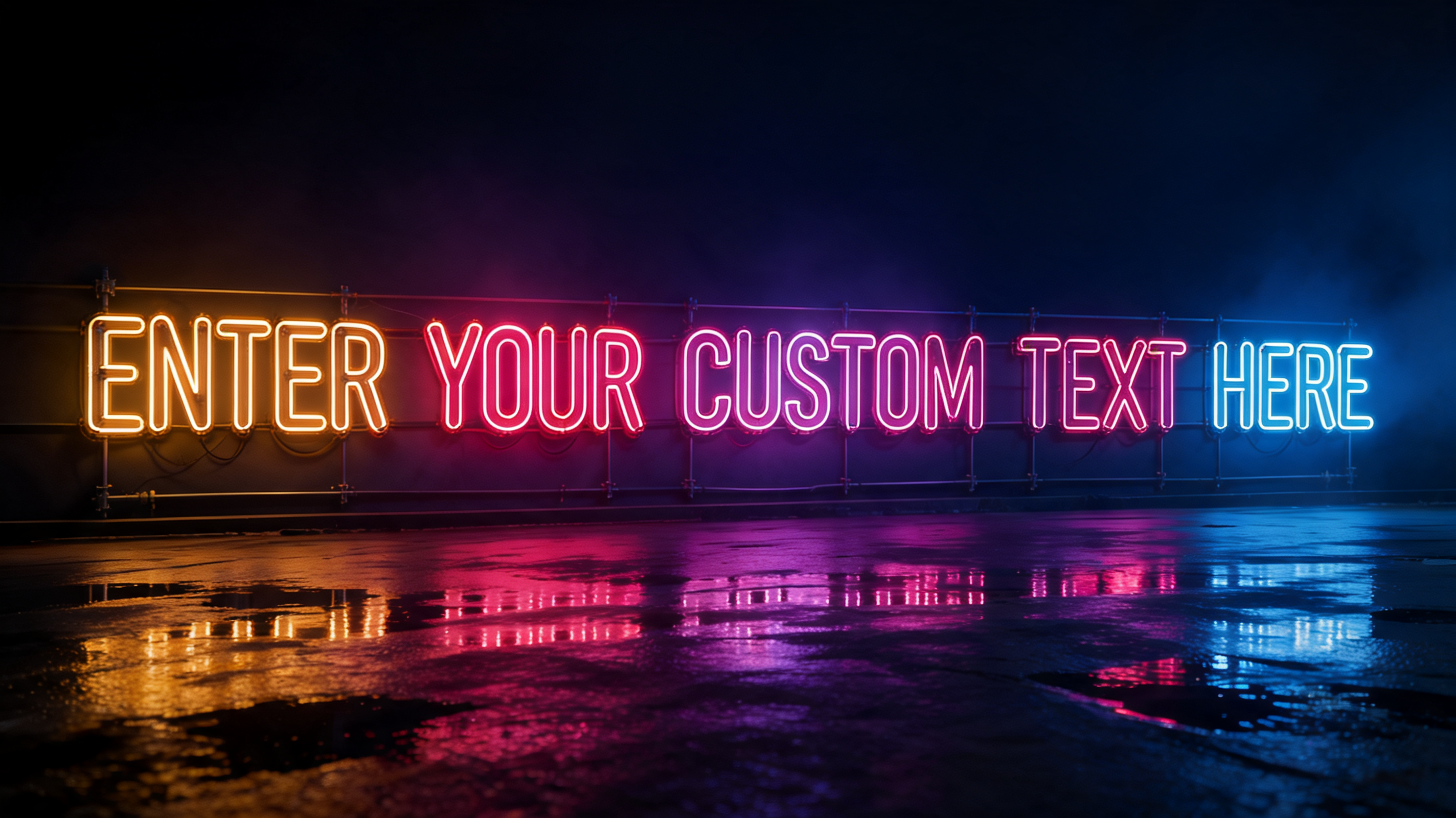 "ENTER YOUR CUSTOM TEXT HERE" — Neon Glow | AI Text Effect Generator