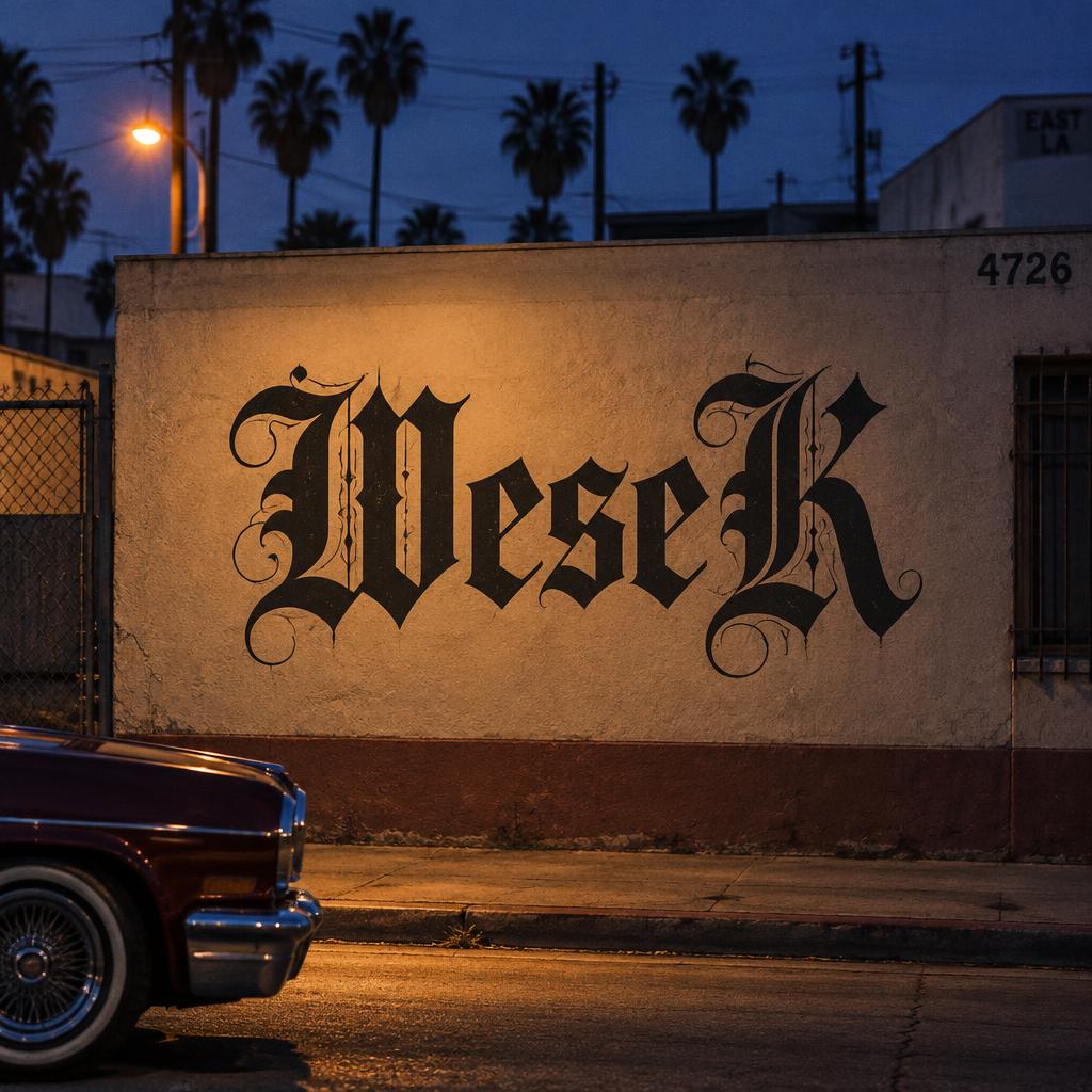 "WeseK" —  | AI Text Effect Generator