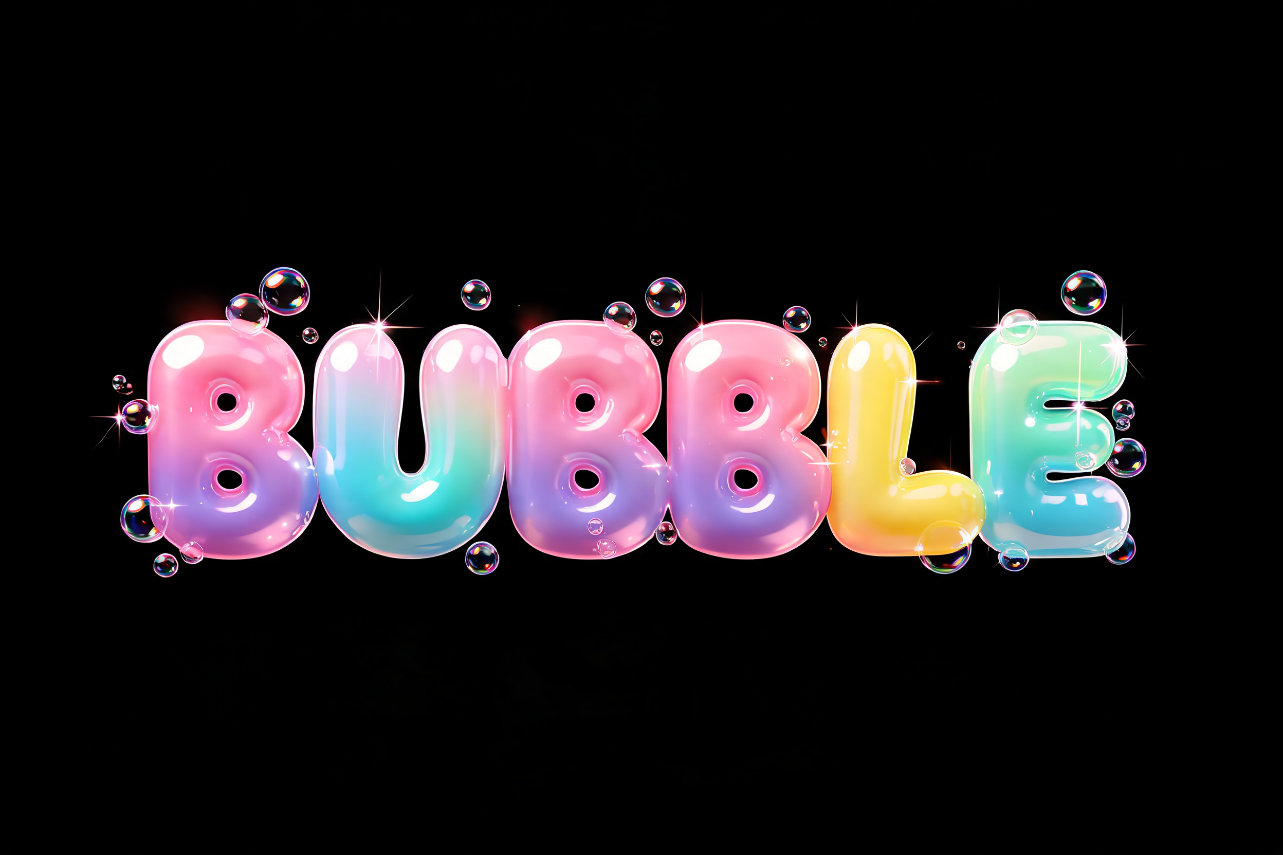 "BUBBLE" — Bubble | AI Text Effect Generator