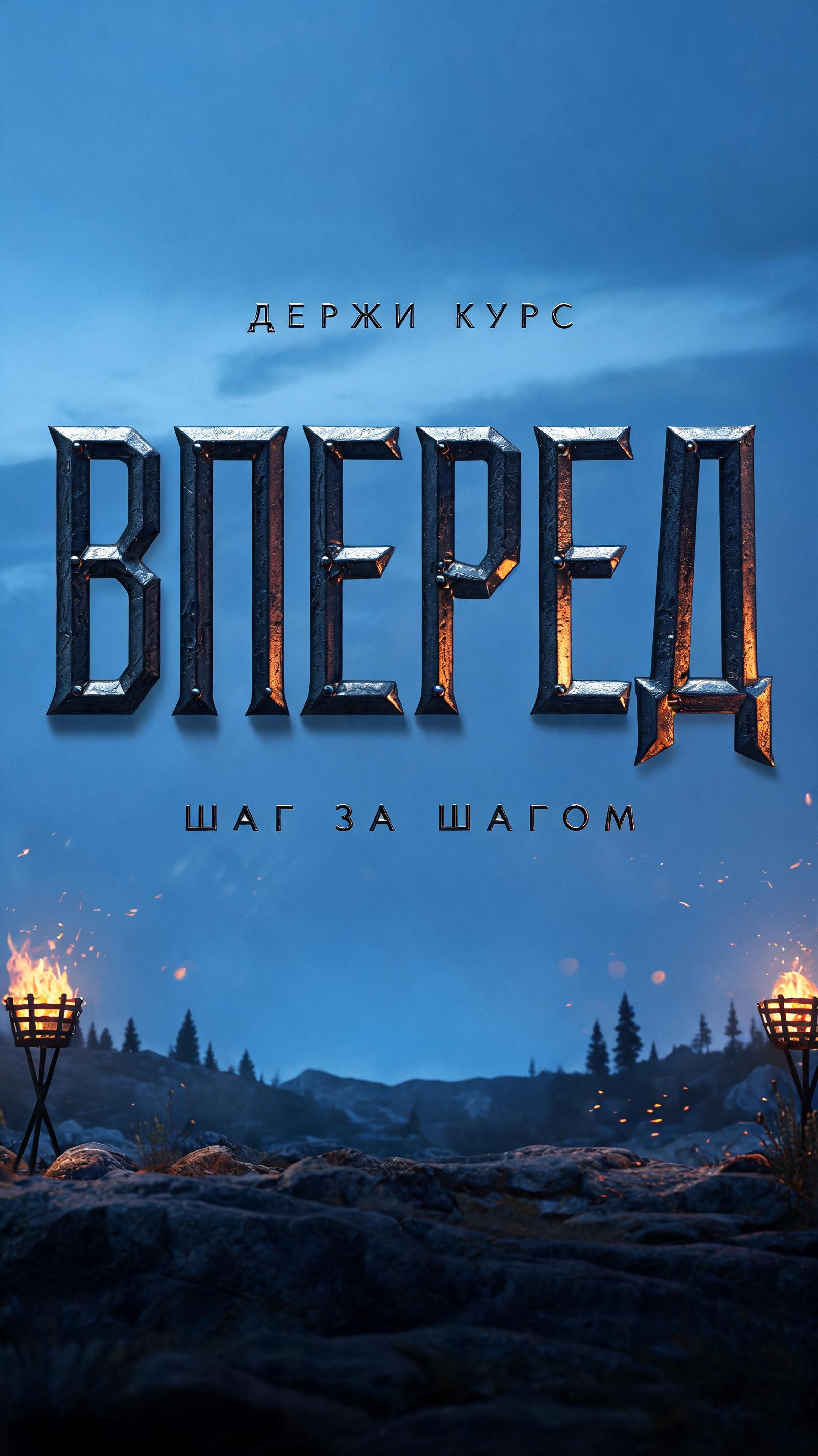 "ВПЕРЕД
ДЕРЖИ КУРС
ШАГ ЗА ШАГОМ" — Viking | AI Text Effect Generator