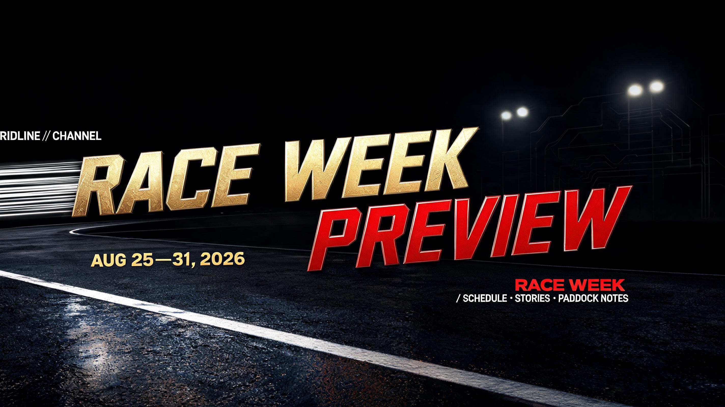 "Design a race banner reading Race Week Preview for my channel" — Racing | AI Text Effect Generator