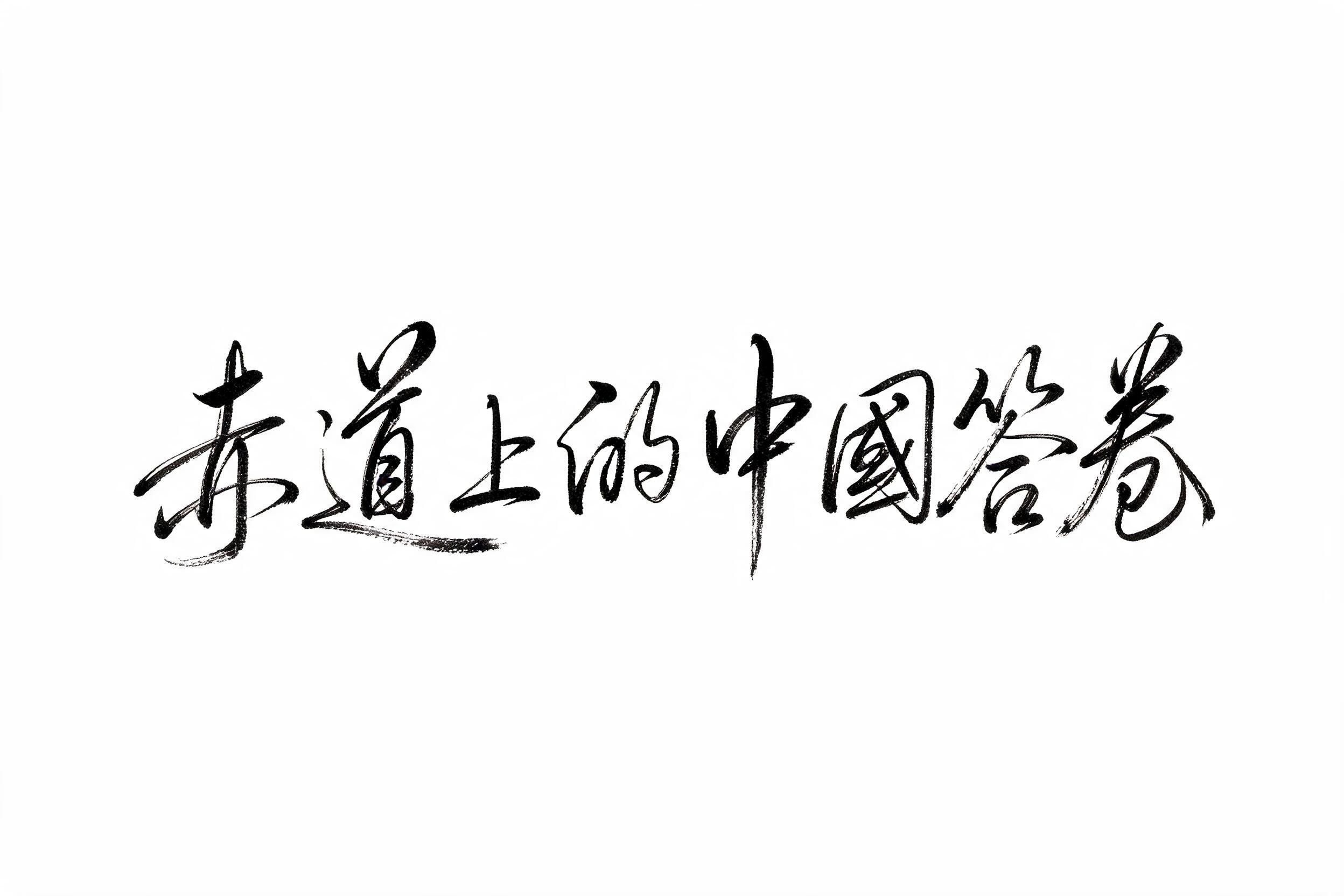 "赤道上的中国答卷" — Brush Stroke | AI Text Effect Generator