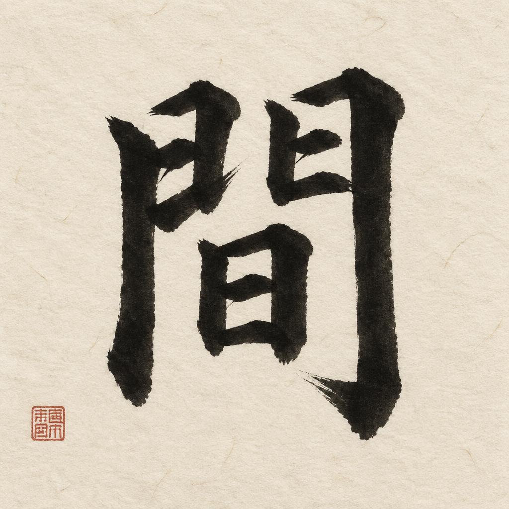 "間" — Brush Japanese Ink | AI Text Effect Generator