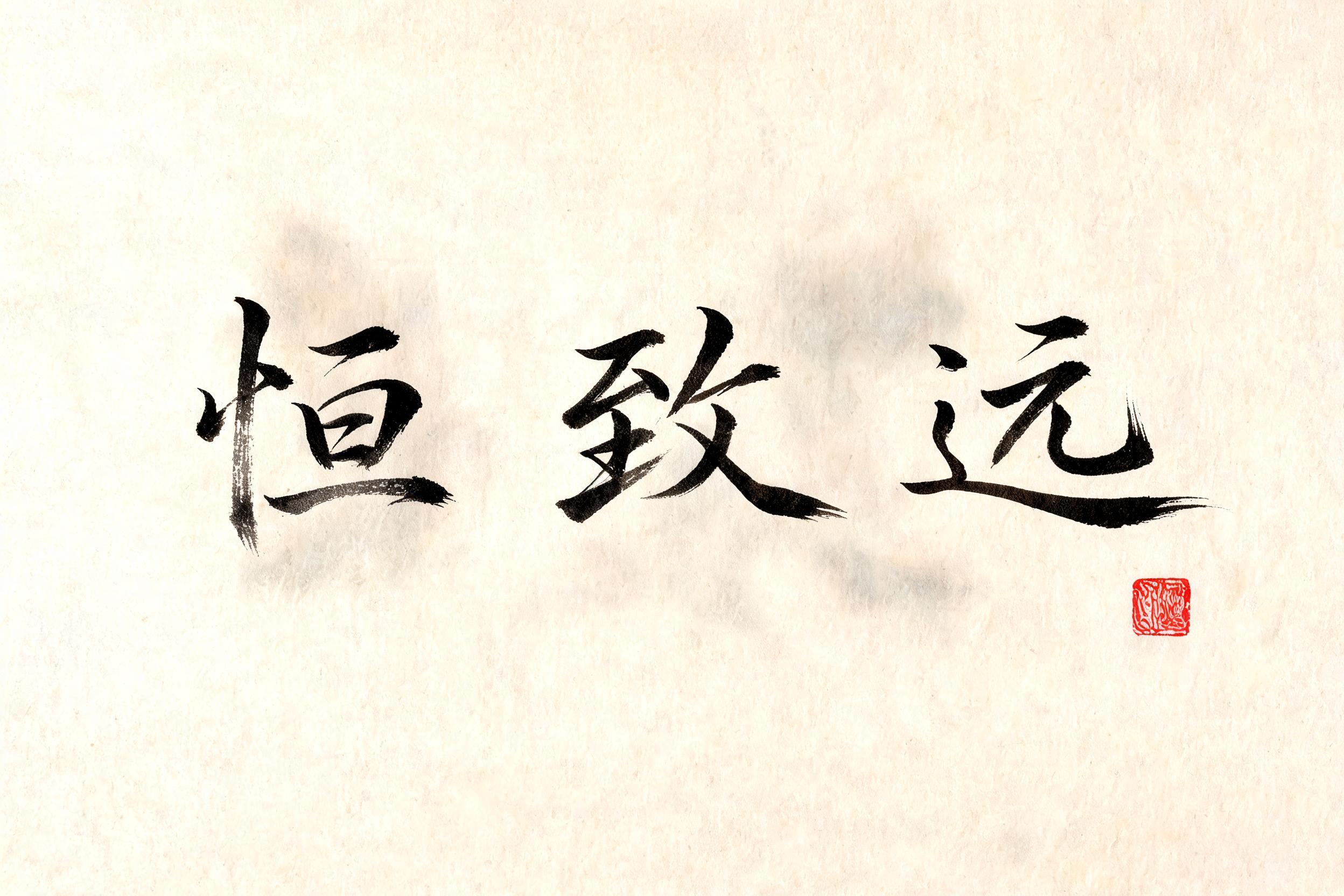 "恒致远" — Brush Chinese Ink | AI Text Effect Generator