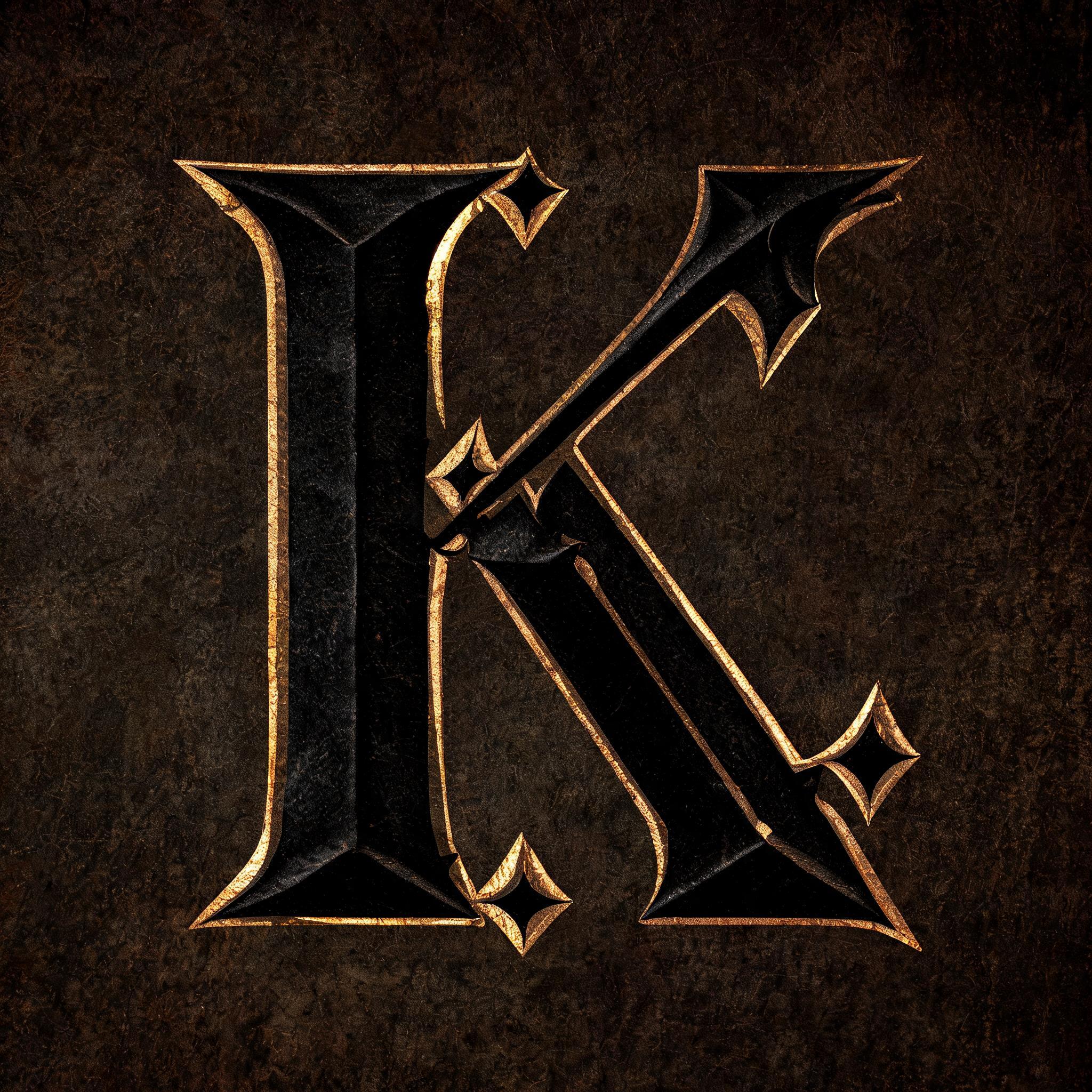 "K" — Gothic Font | AI Text Effect Generator