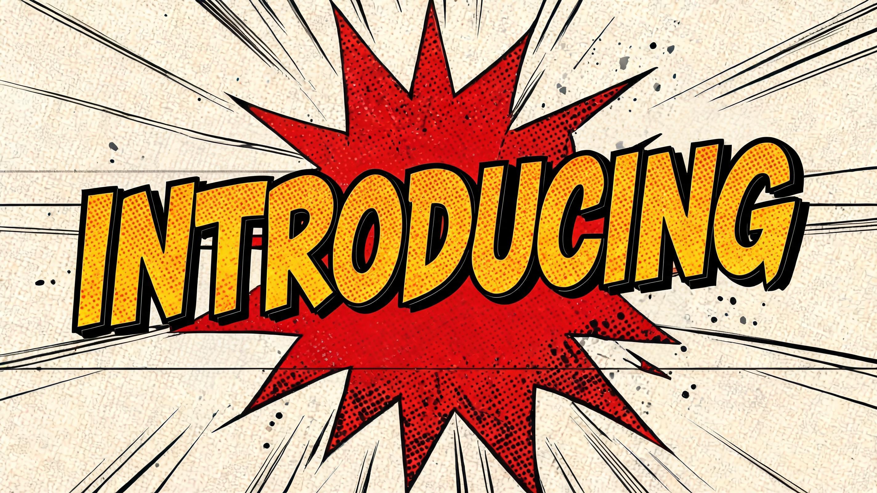 "INTRODUCING" — Comic Book text effect