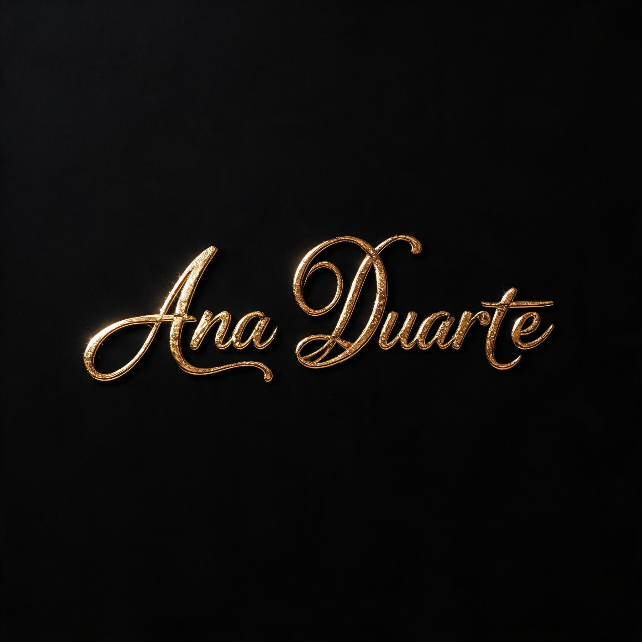 "Ana Duarte" — Luxury Gold | AI Text Effect Generator