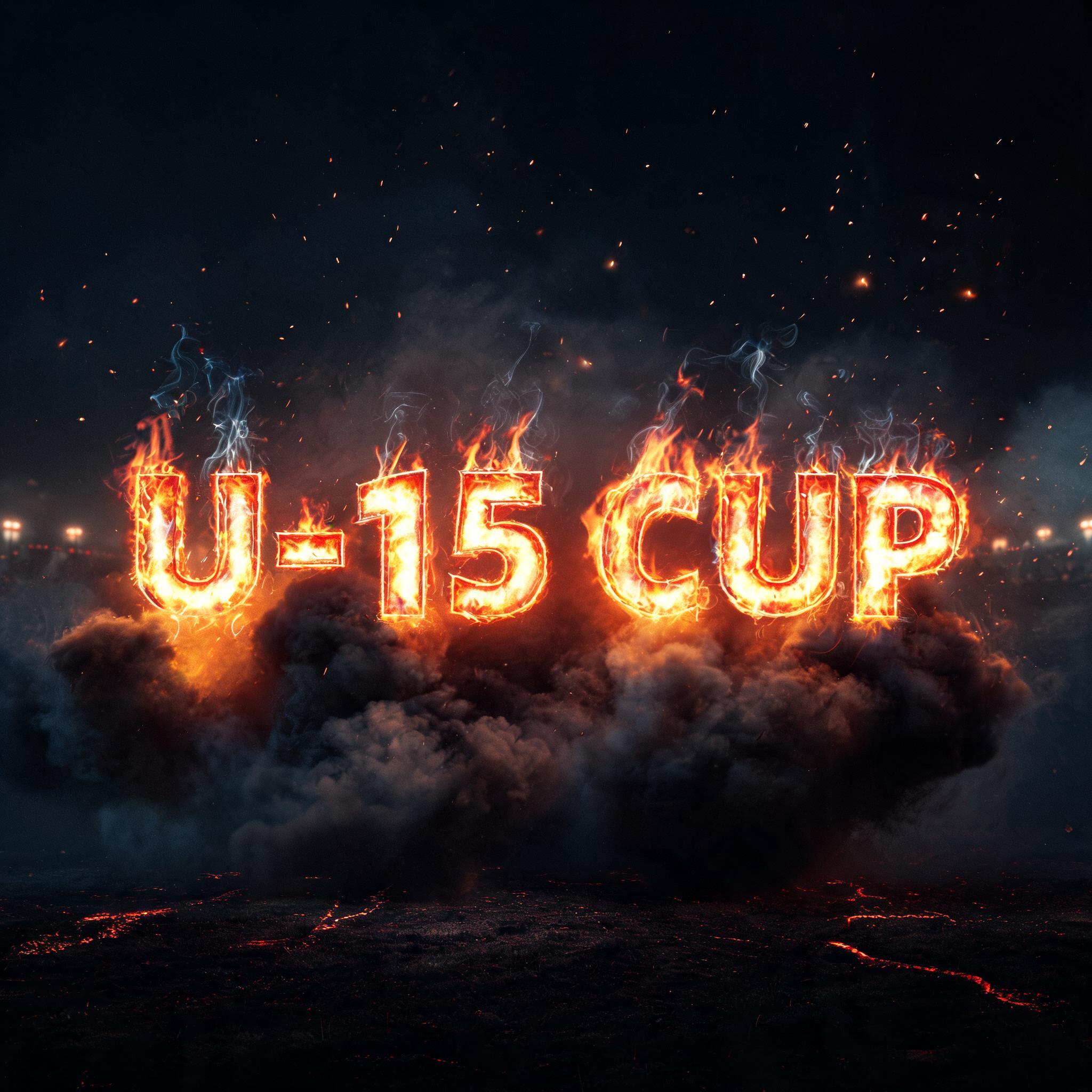 "U-15 CUP" — Fire Smoke | AI Text Effect Generator