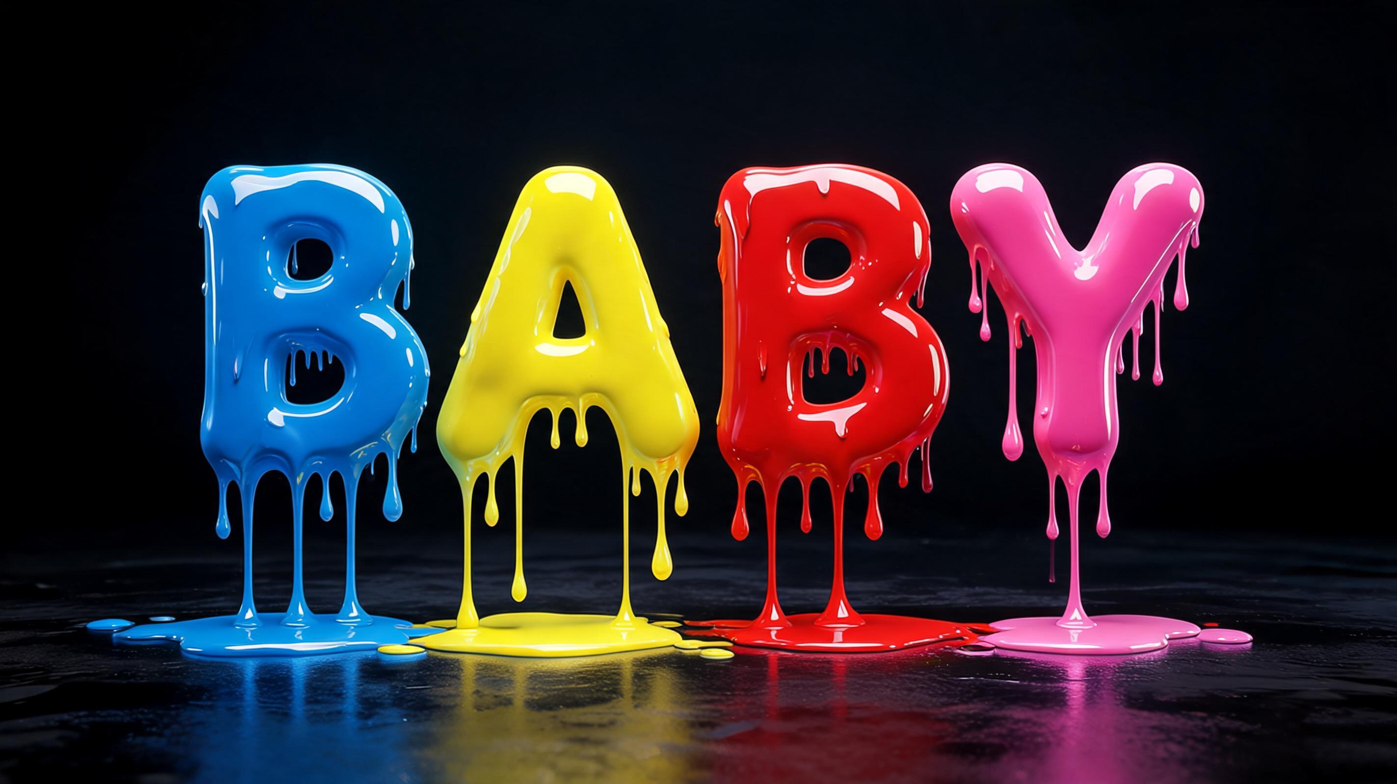 "BABY" — Drip Font | AI Text Effect Generator
