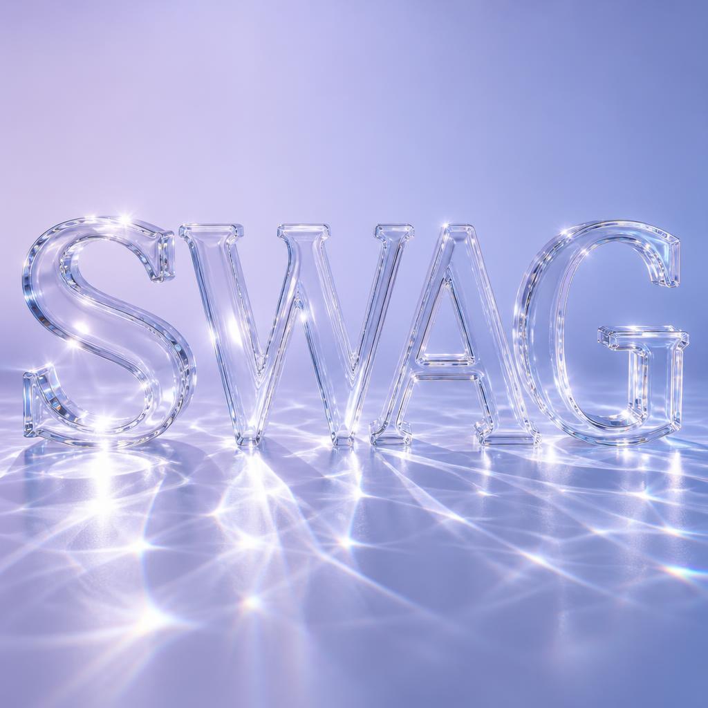 "SWAG" — Glass | AI Text Effect Generator