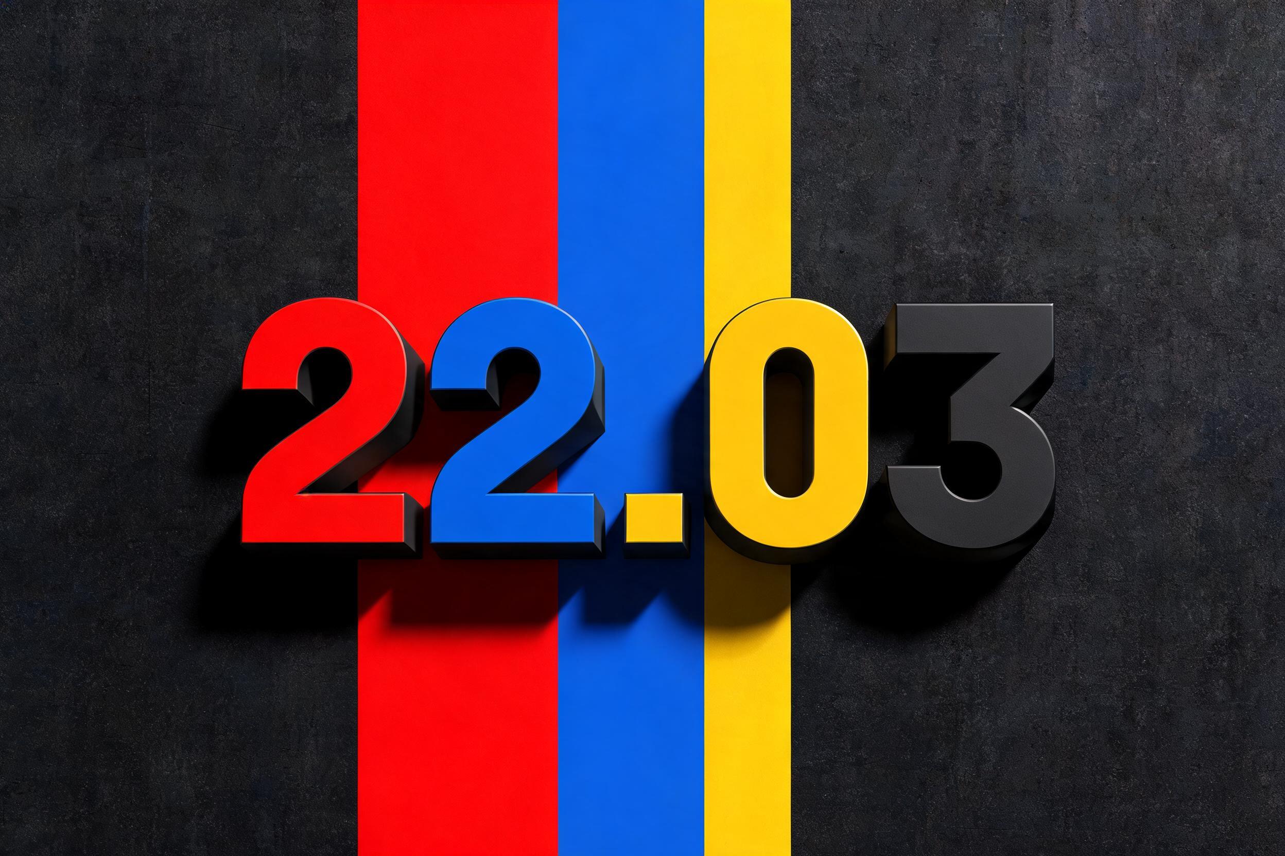 "22.03" — Geometric | AI Text Effect Generator