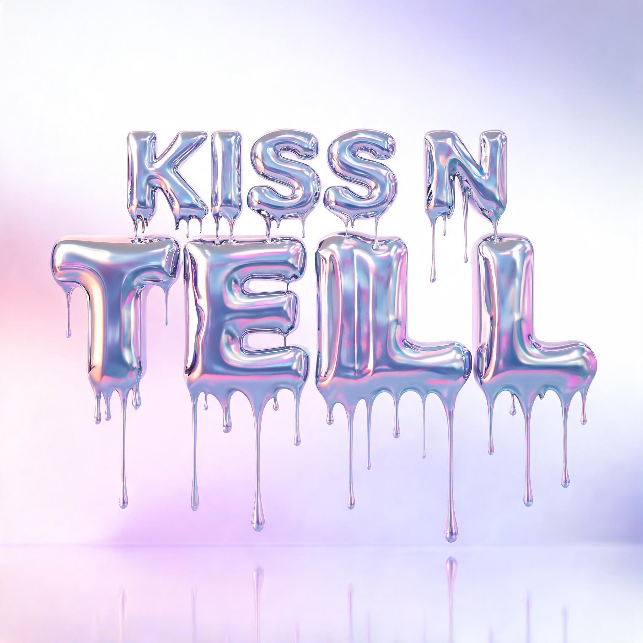 "Kiss N Tell" — Y2k Liquid | AI Text Effect Generator