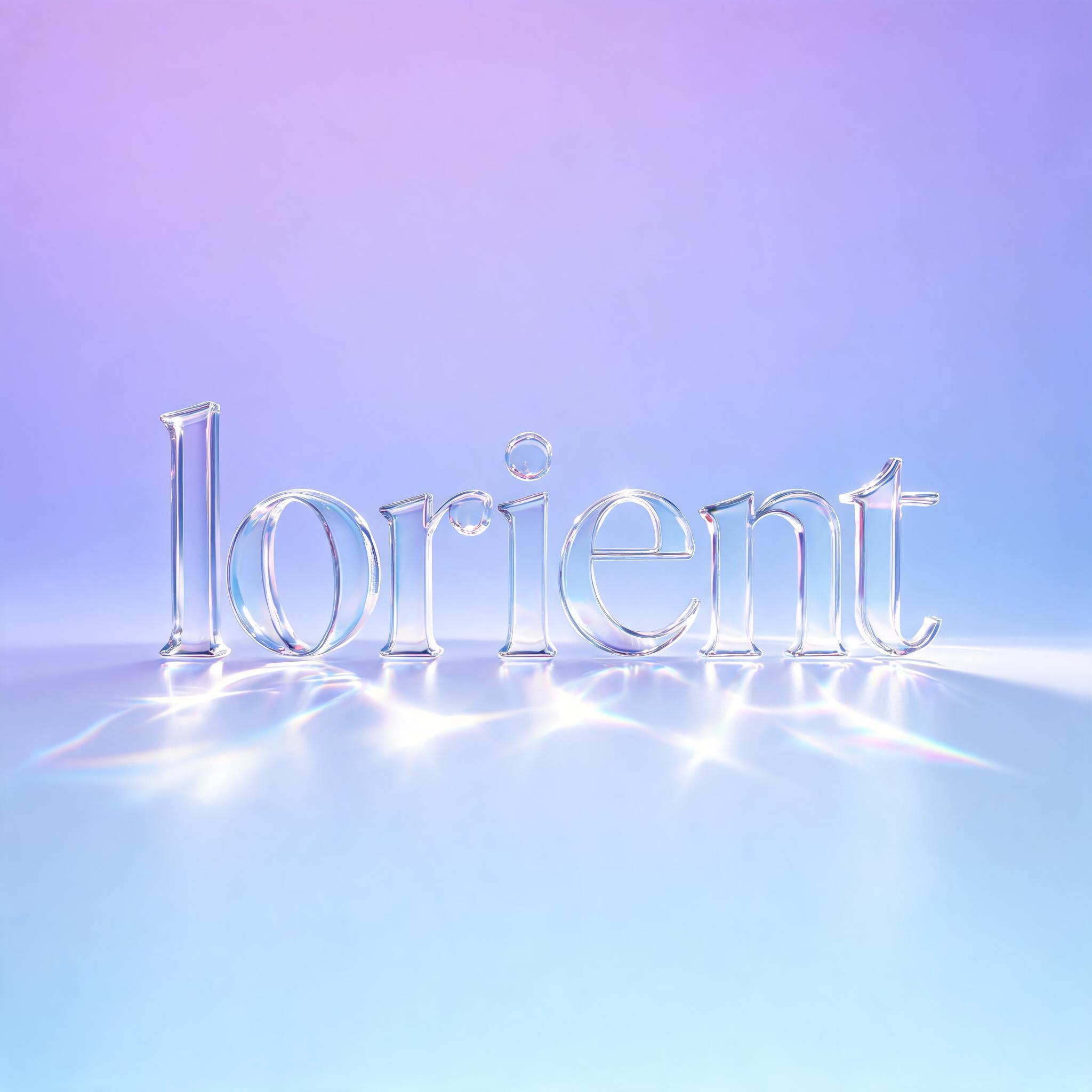 "lorient" — Glass | AI Text Effect Generator