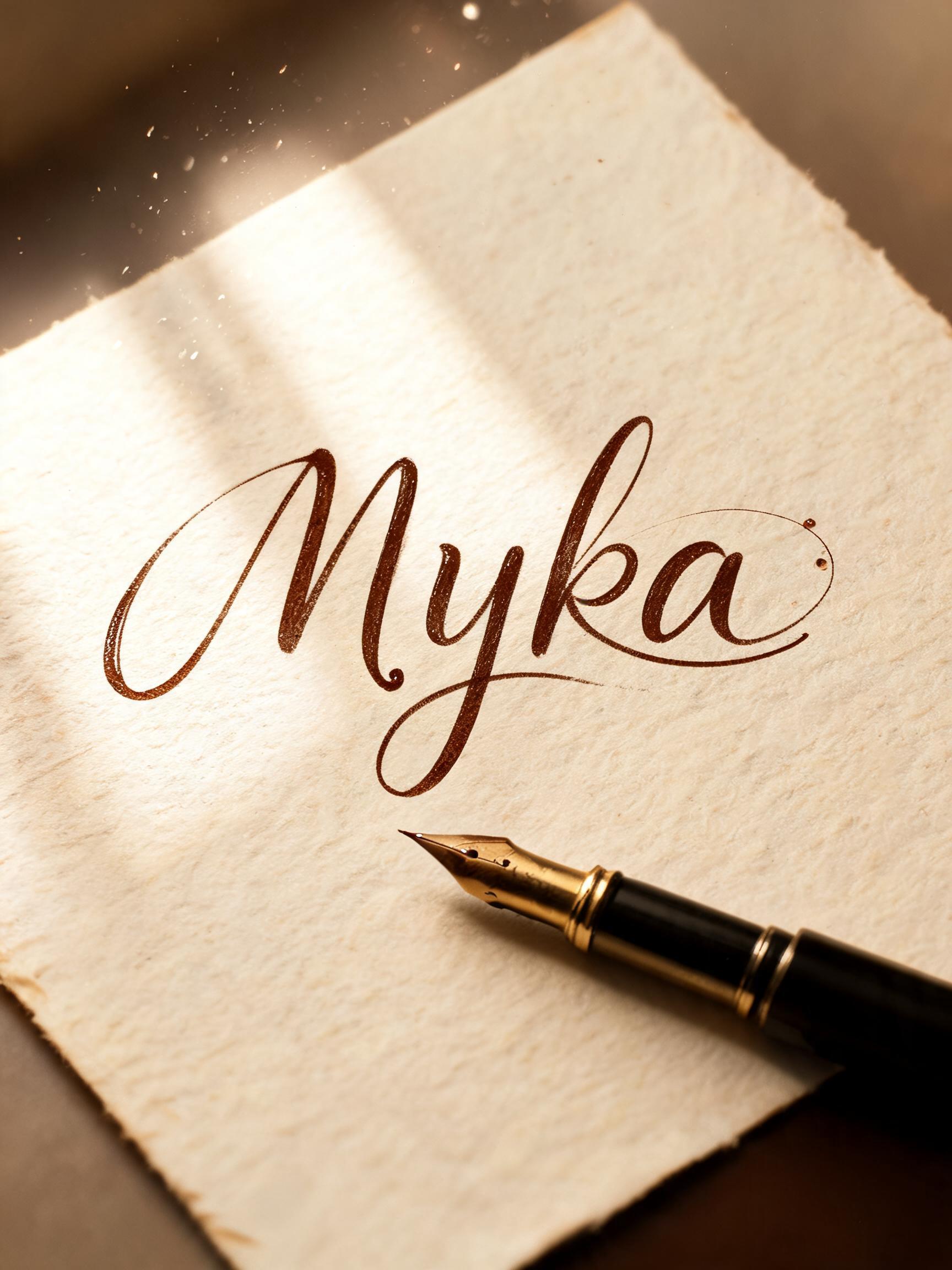 "Myka" — Handwritten Script | AI Text Effect Generator