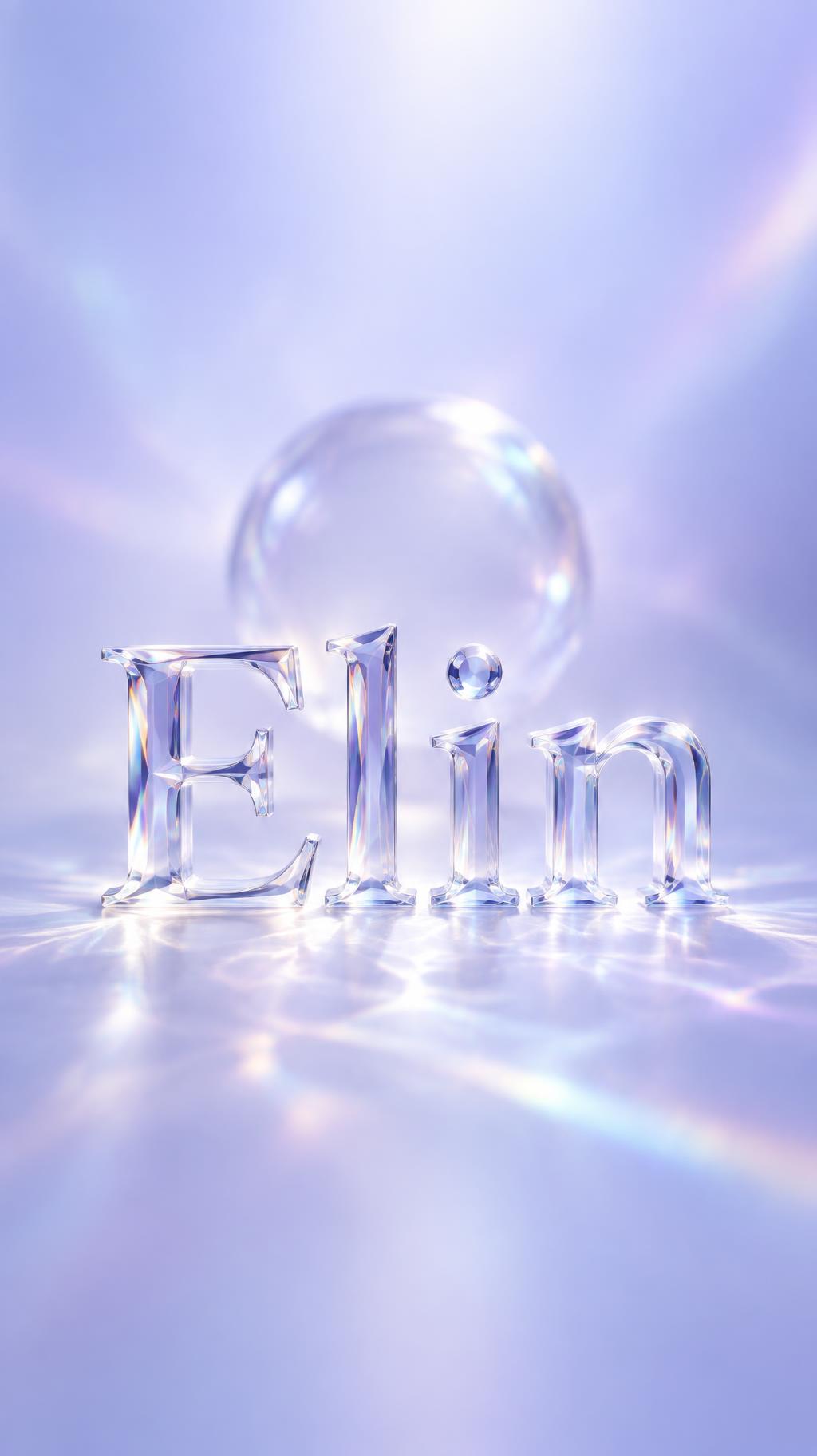 "Elin" — Glass | AI Text Effect Generator