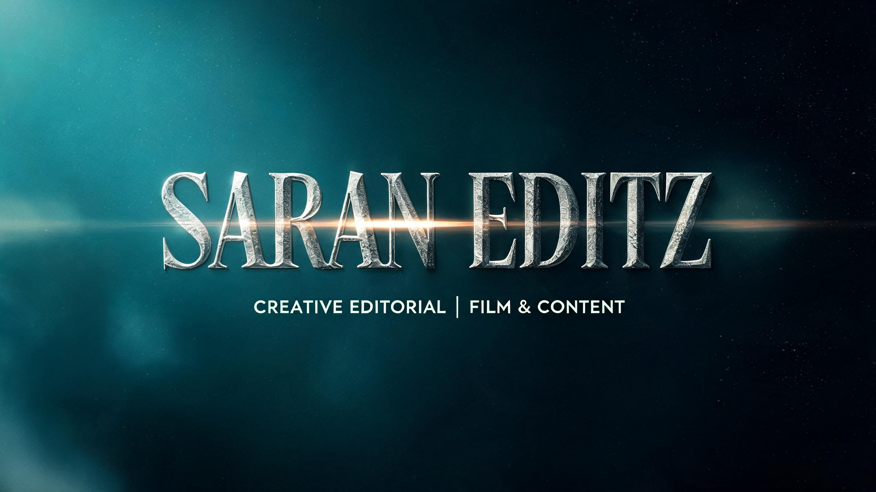 "SARAN EDITZ" — Cinematic Netflix | AI Text Effect Generator