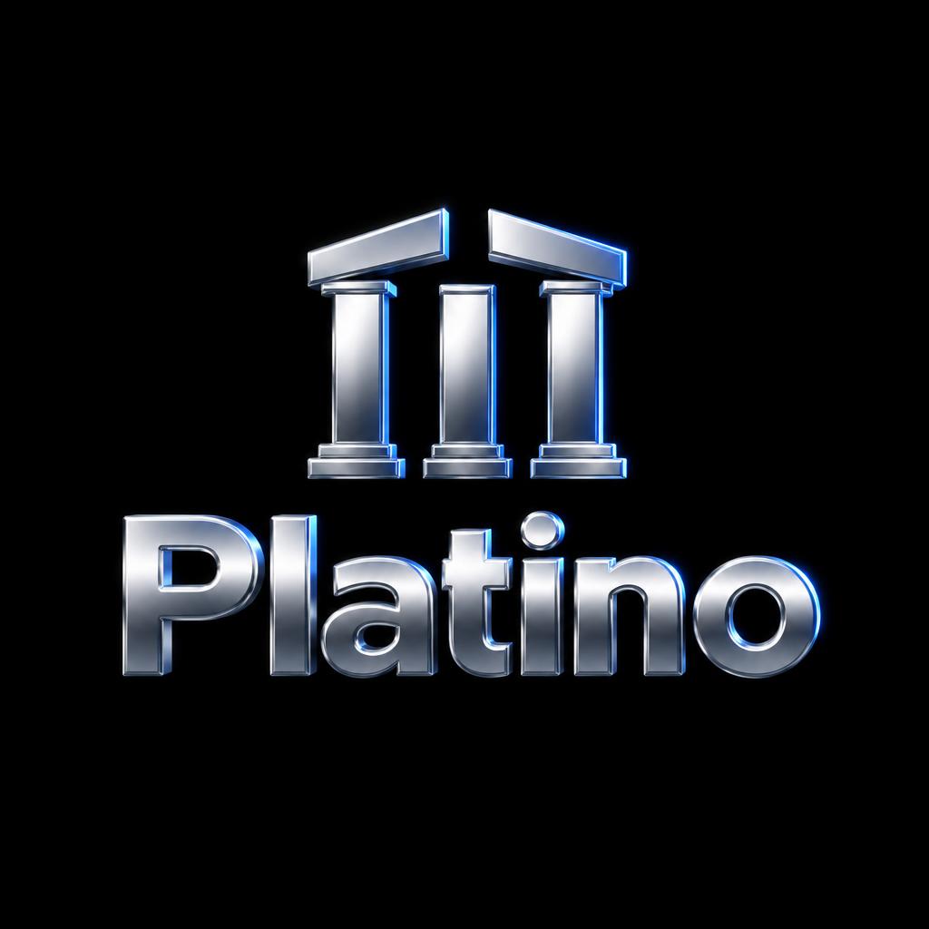 "Platino" — Chrome Metal 3d | AI Text Effect Generator