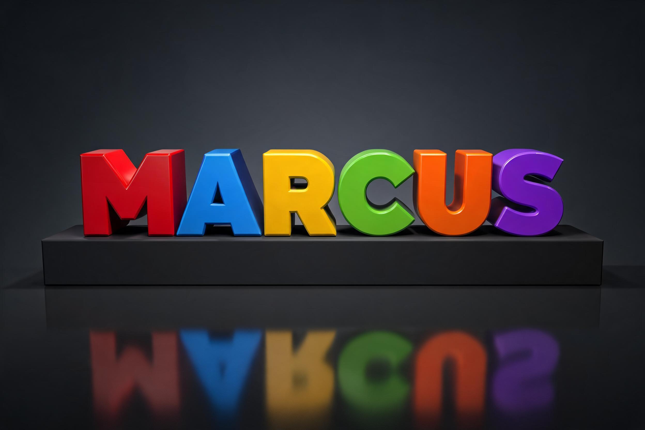 "MARCUS" — 3d Bold | AI Text Effect Generator