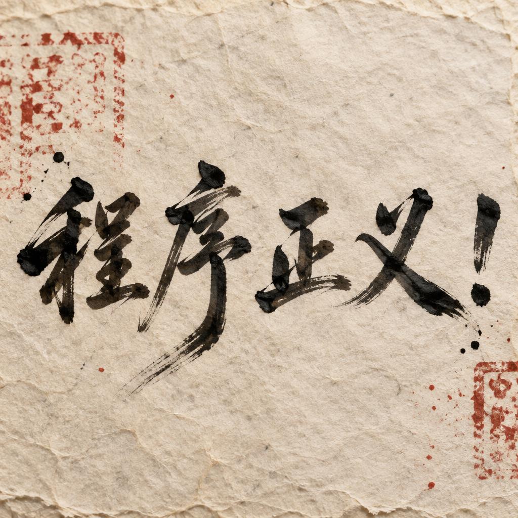 "程序正义！" — Brush Stroke | AI Text Effect Generator