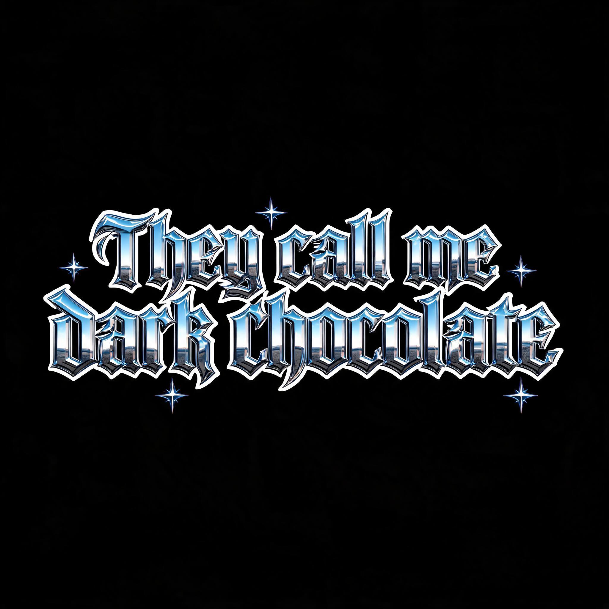 "They call me dark chocolate" — Chrome Metal 3d | AI Text Effect Generator