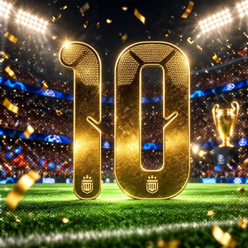 "10" — Sports Football | AI Text Effect Generator