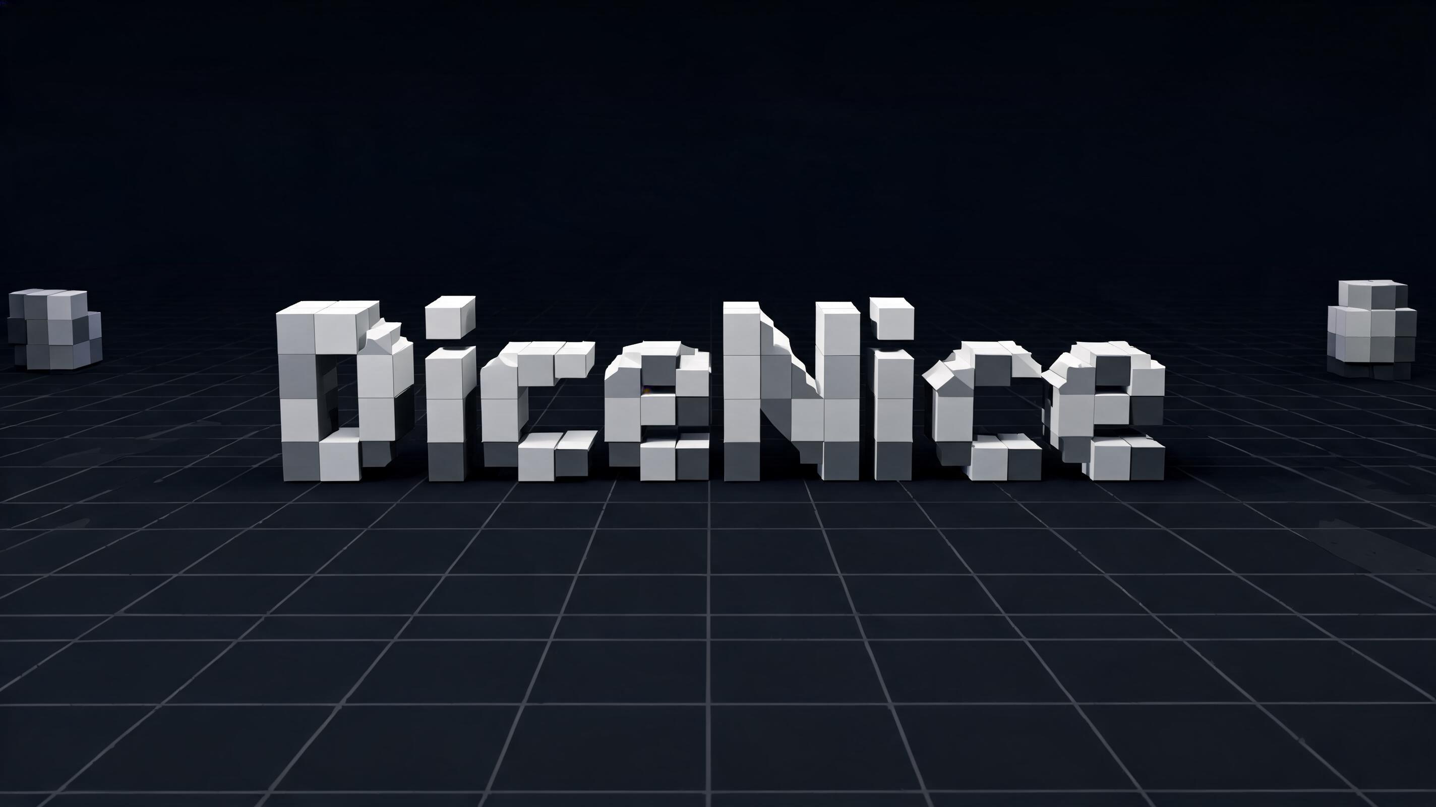 "DiceNice" — Pixel Art | AI Text Effect Generator