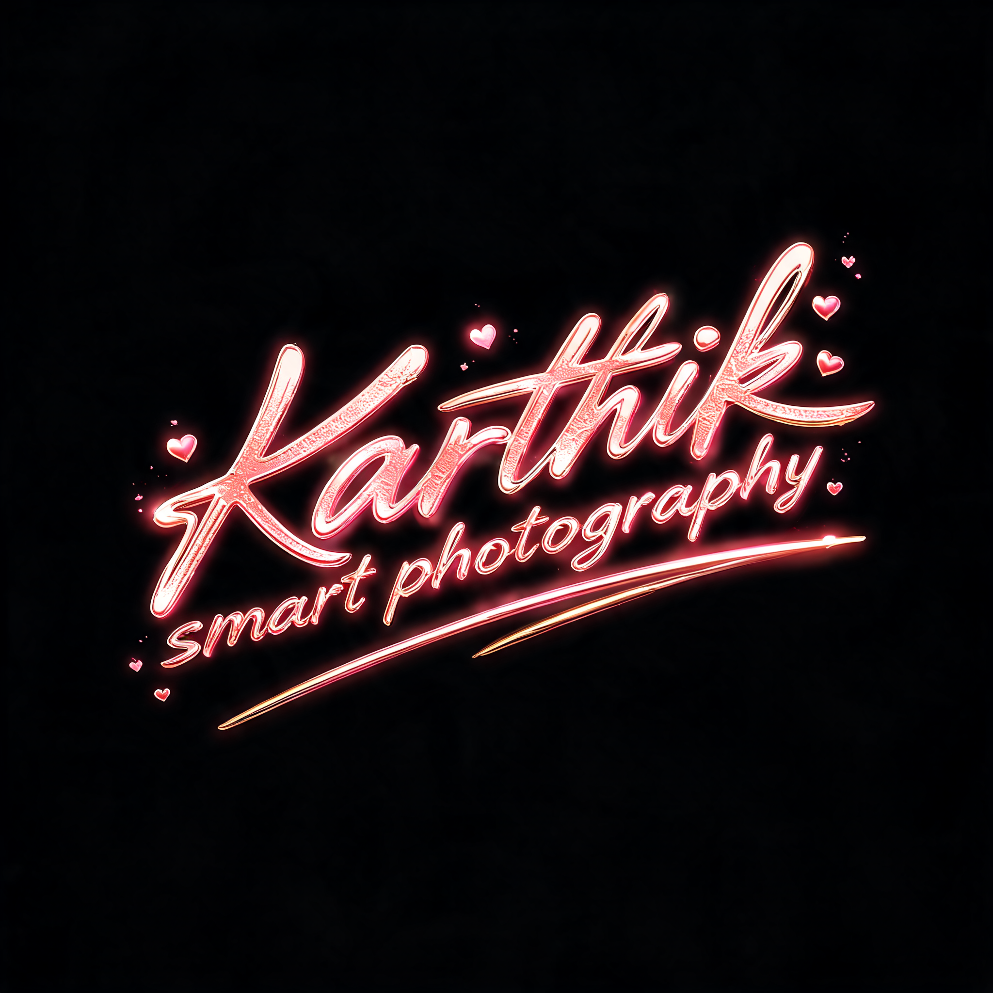 "Karthik smart photography" — Cinematic | AI Text Effect Generator