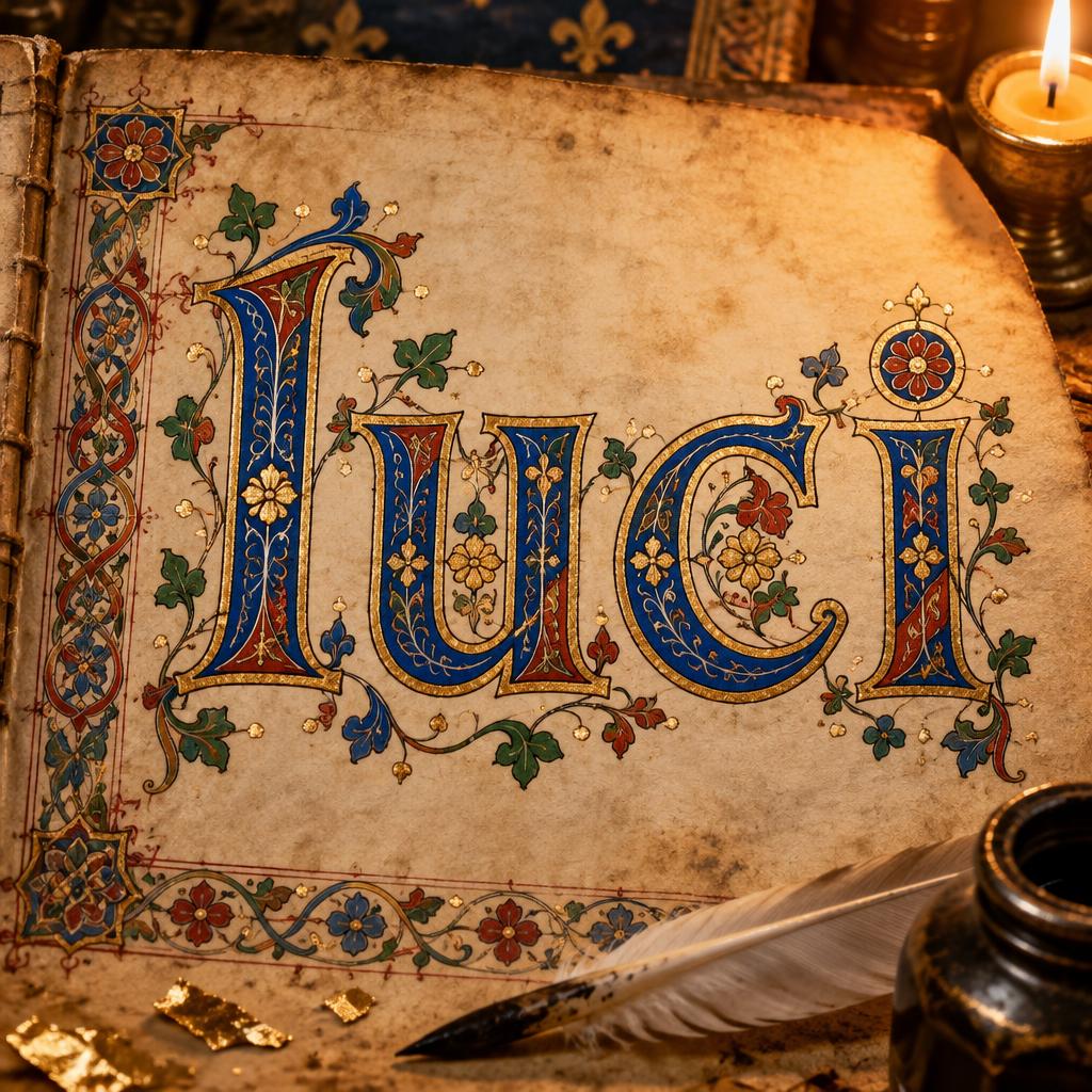 "luci" — Medieval | AI Text Effect Generator
