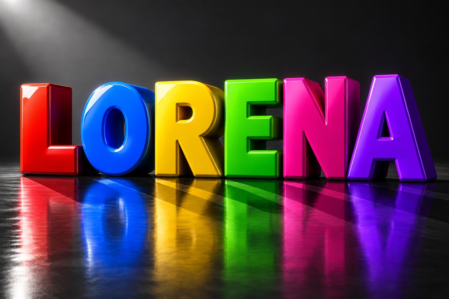 "LORENA" — 3d Bold | AI Text Effect Generator