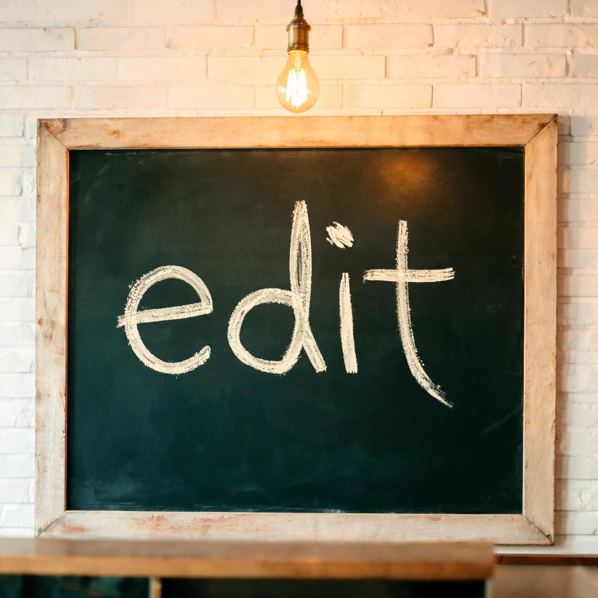 "Edit" — Chalk | AI Text Effect Generator